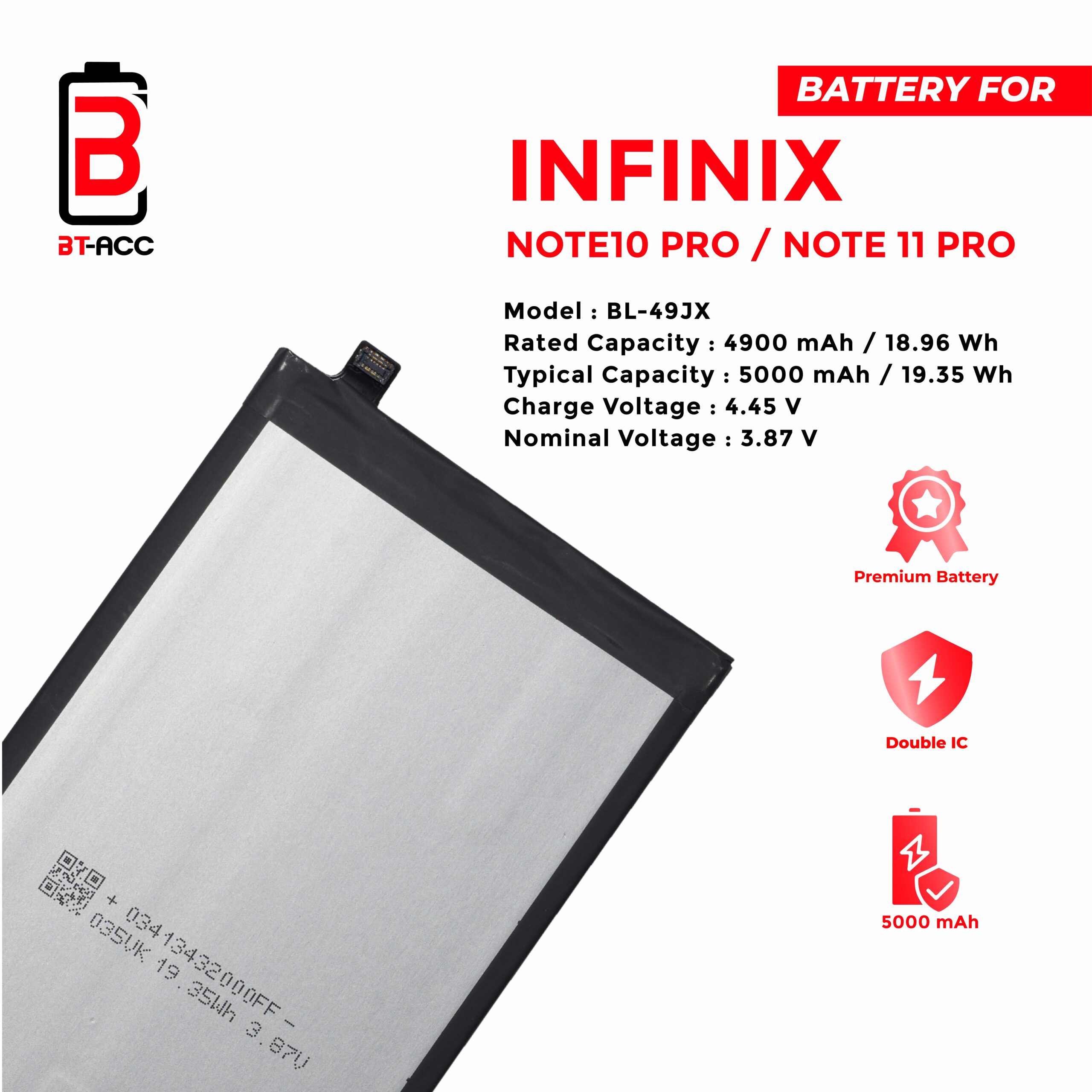 BT-ACC Baterai Infinix Note 10 Pro / Note 11 Pro / BL-49JX - Image 3