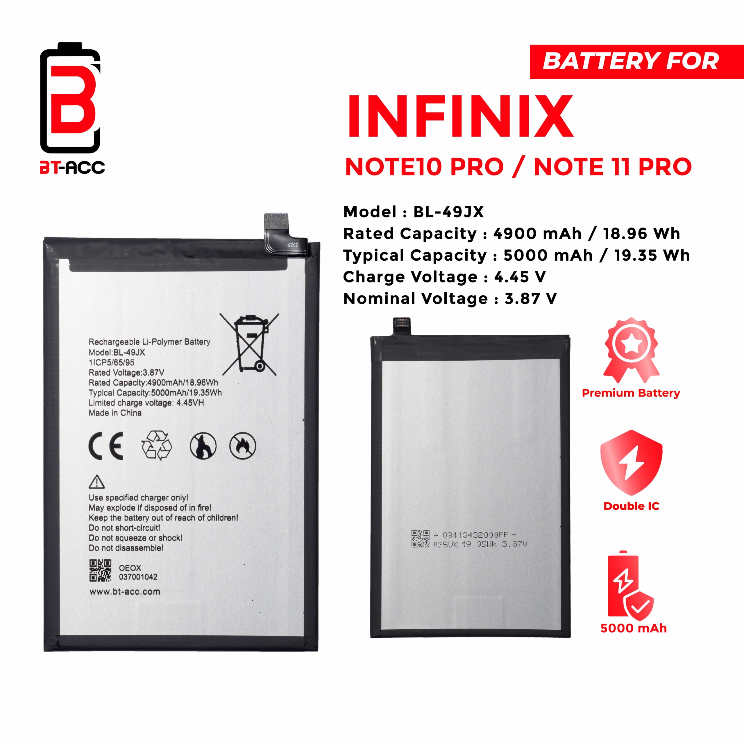 BT-ACC Baterai Infinix Note 10 Pro / Note 11 Pro / BL-49JX - Image 2