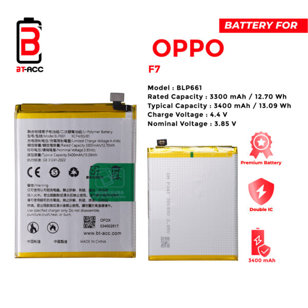 BT-ACC Baterai Oppo F7 / Oppo A3 / BLP661 - Gambar 2