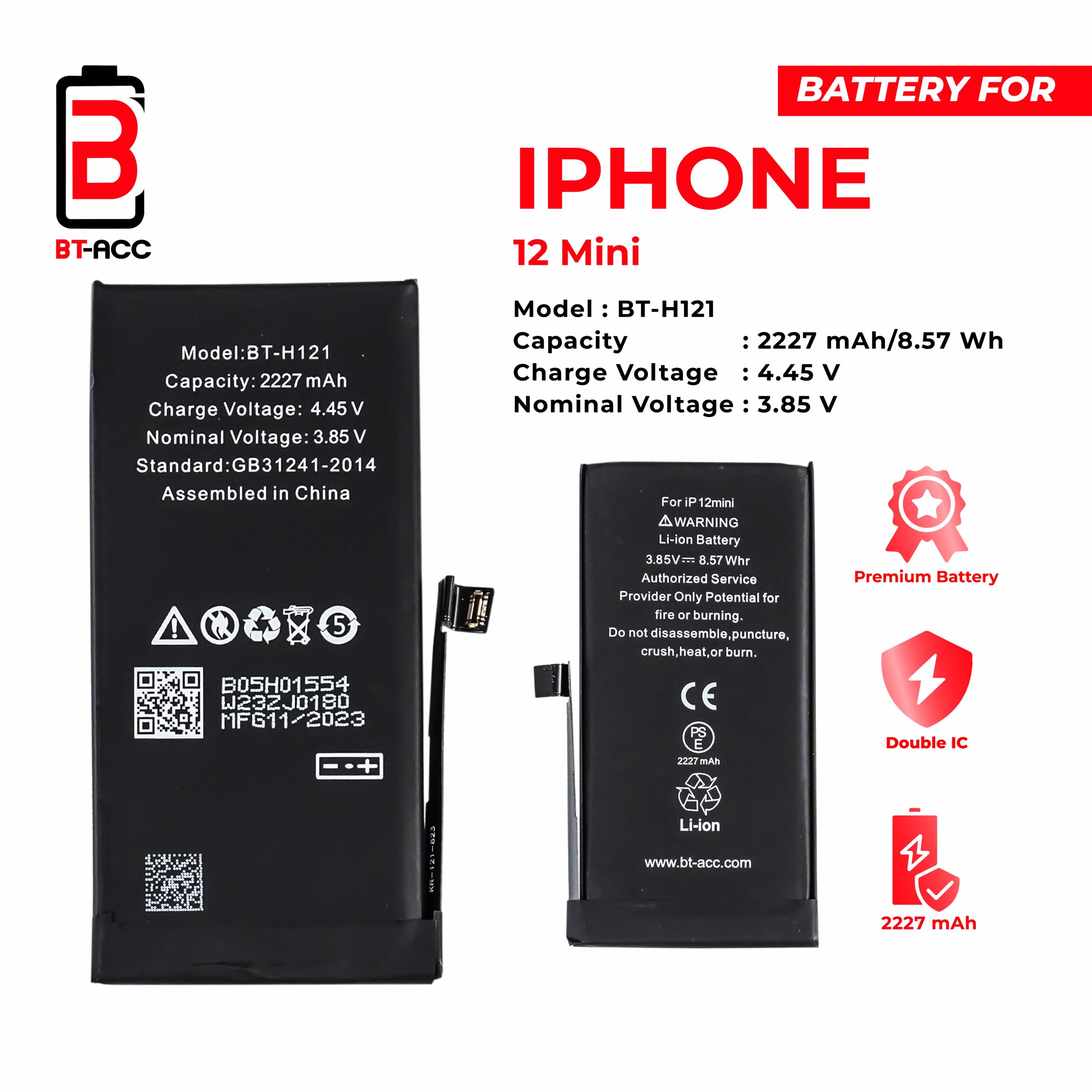 BT-ACC Baterai iPhone 12 Mini (2227 mAh) - Gambar 2