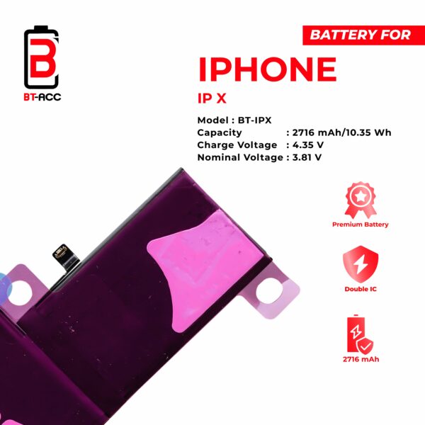 BT-ACC Baterai iPhone X (2716 mAh) - Gambar 3