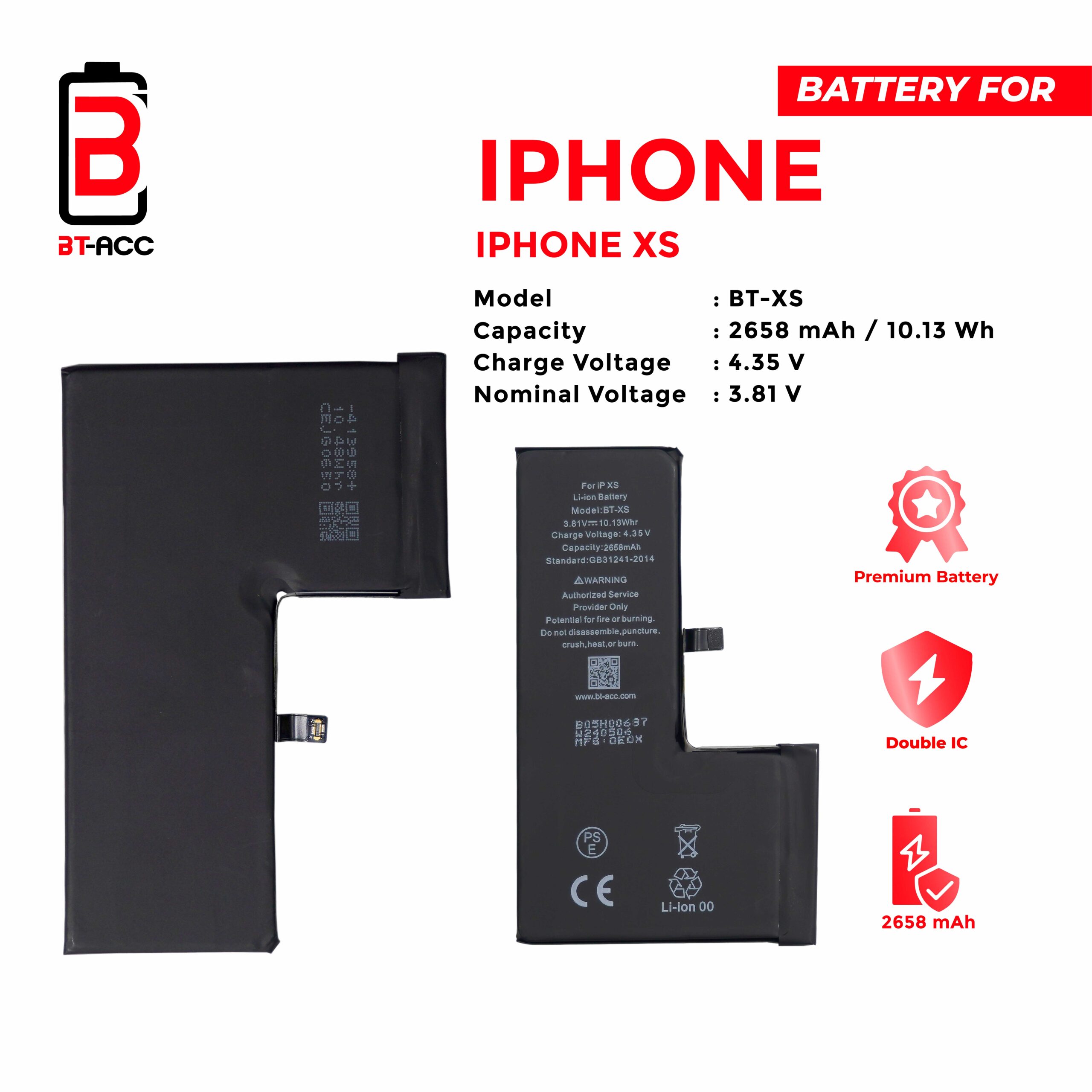 BT-ACC Baterai iPhone XS (2658 mAh) - Image 3