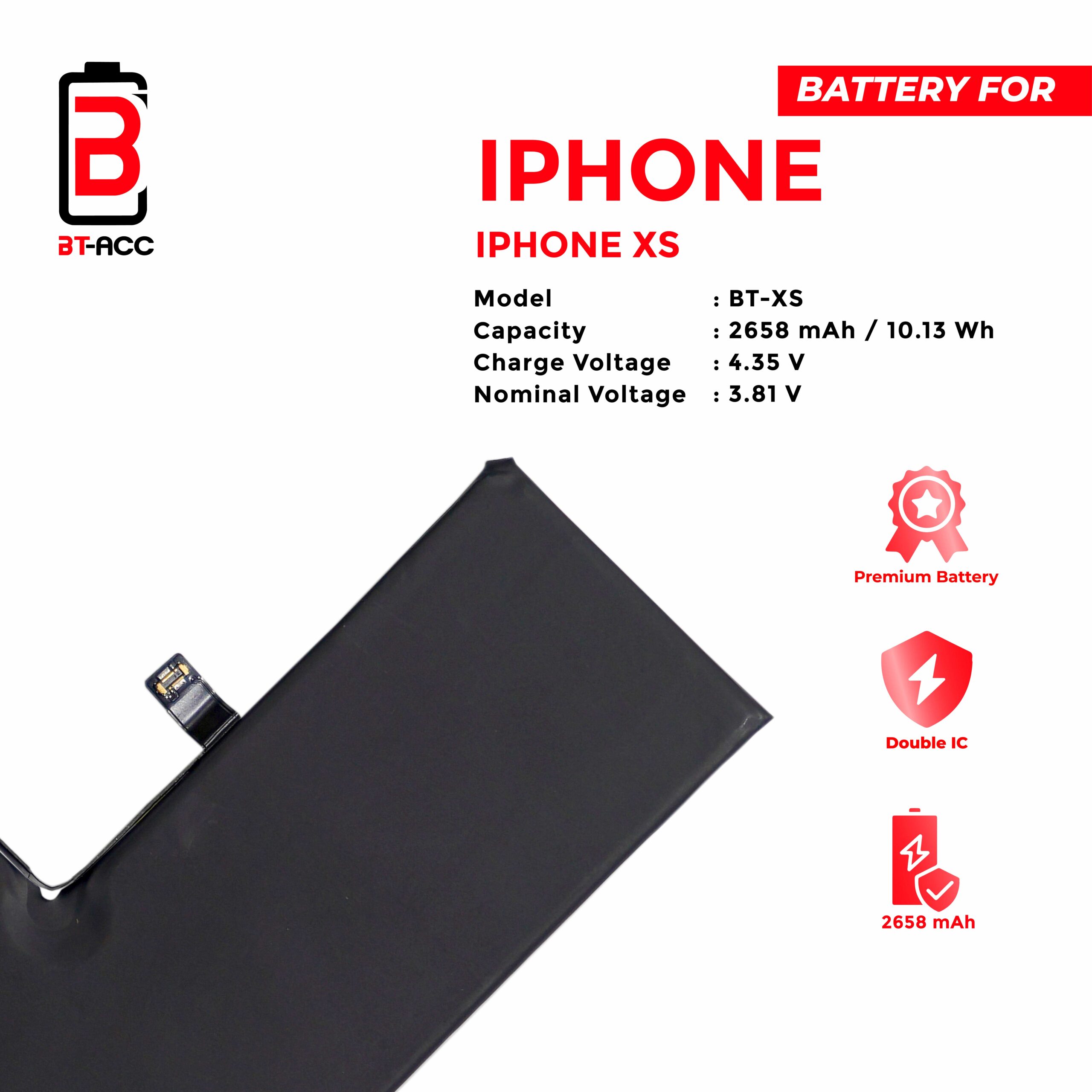 BT-ACC Baterai iPhone XS (2658 mAh) - Image 4