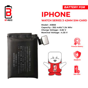 BT-ACC Baterai Apple Watch Series 3 42mm Sim Card / A1850