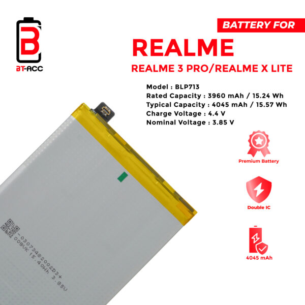 BT-ACC Baterai Realme 3 Pro / X Lite / BLP713 - Gambar 3