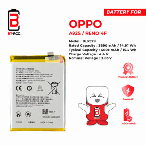 BT-ACC Baterai Oppo A92S / Reno 4F / BLP779