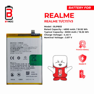 BT-ACC Baterai Realme 7i / C17 / V3 / BLP803