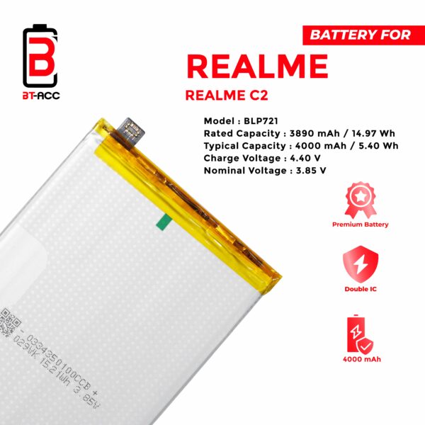 BT-ACC Baterai Realme C2 / BLP721 - Image 2