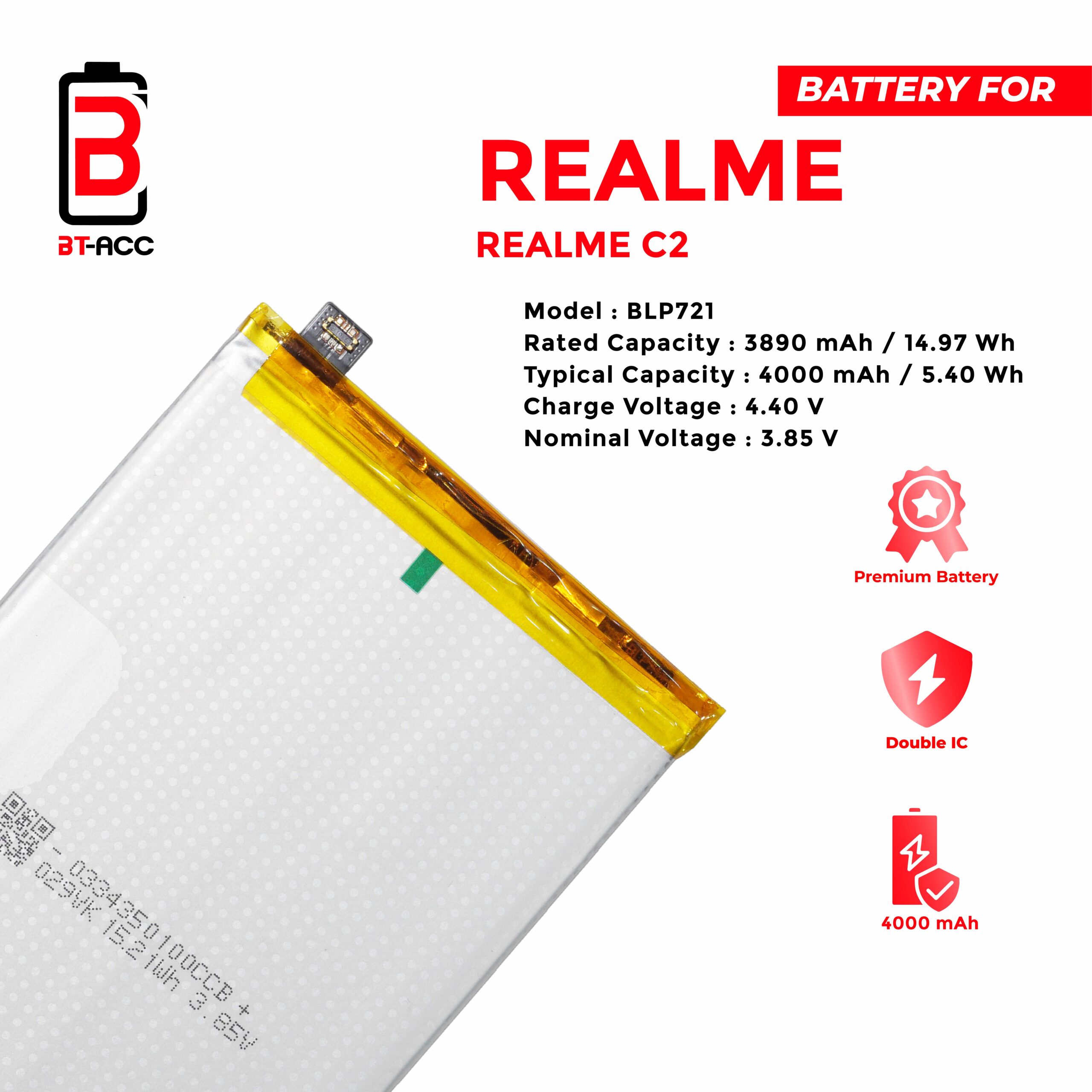 BT-ACC Baterai Realme C2 / BLP721 - Image 2