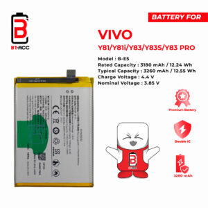 BT-ACC Baterai Vivo Y81 / Y81i / Y83 / Y83S / Y83 PRO / B-E5
