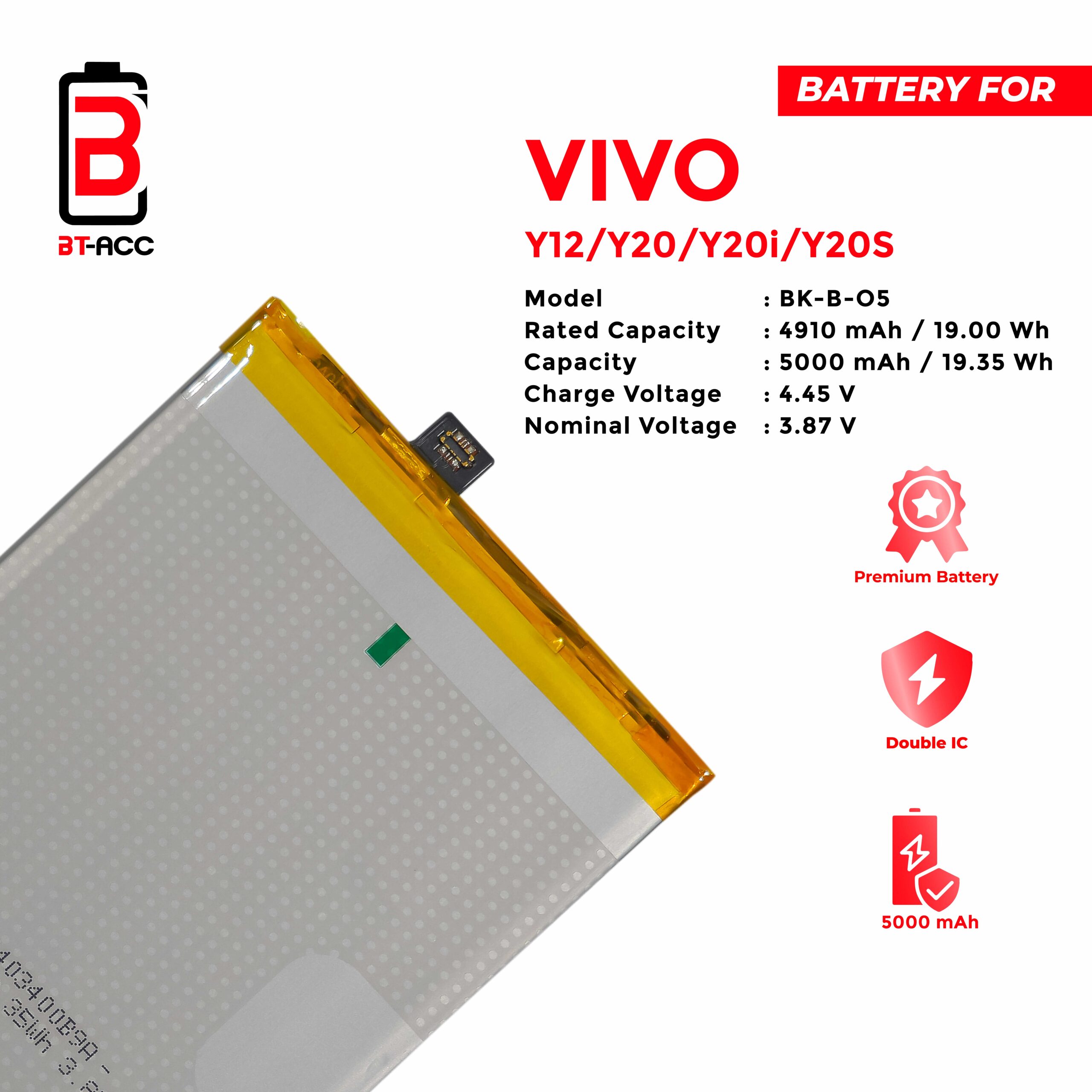 BT-ACC Baterai Vivo Y20 / Y20S / Y12S / Y20I / BK-B-05 - Gambar 3