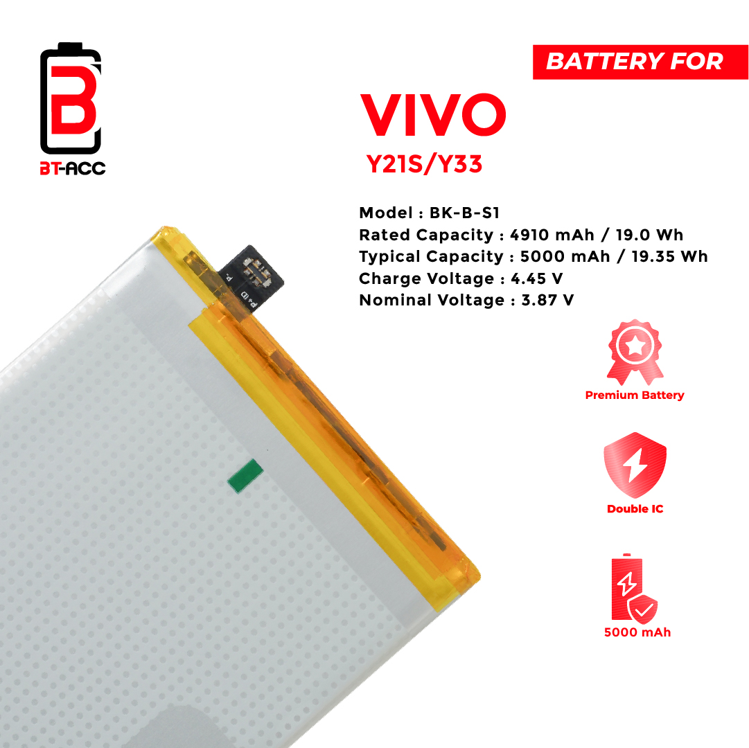 BT-ACC Baterai Vivo Y33 / Y21S / BK-B-S1 - Gambar 3