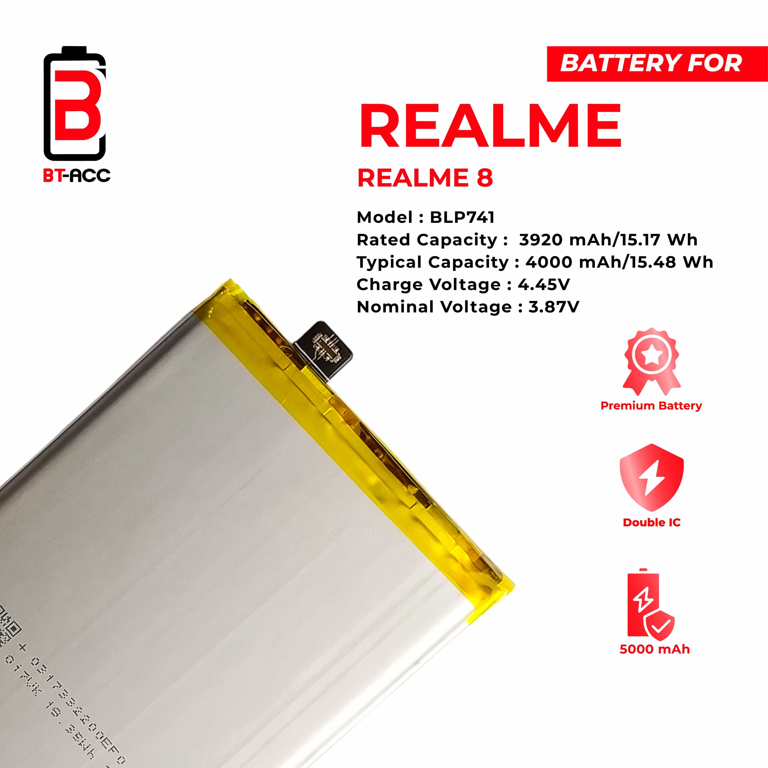 BT-ACC Baterai Realme 8 / BLP841 - Image 3