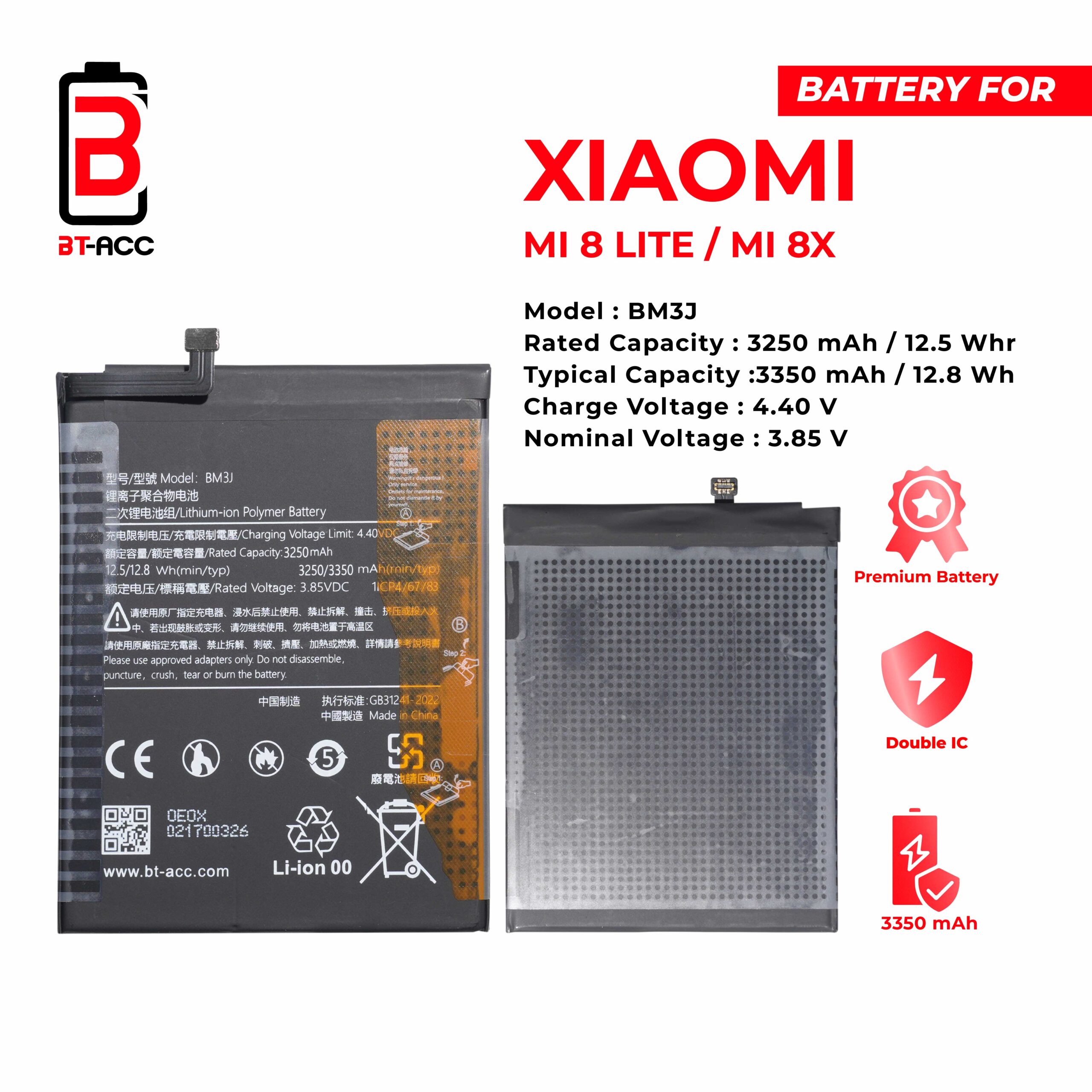 BT-ACC Baterai Xiaomi MI 8 Lite / MI 8X - BM3J - Image 2