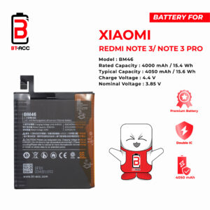 BT-ACC Baterai Xiaomi Redmi Note 3 / Note 3 Pro - BM46