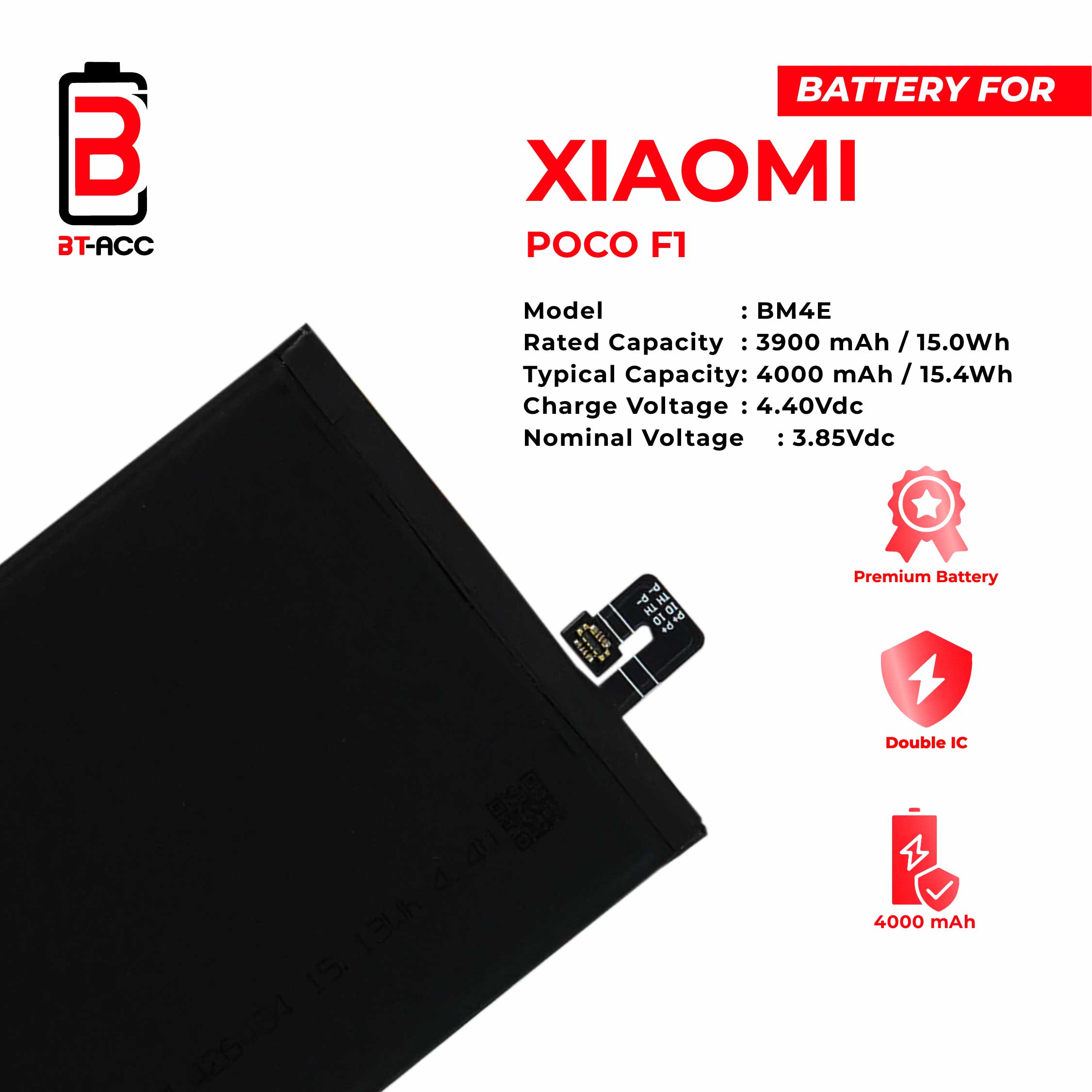 BT-ACC Baterai Xiaomi Pocophone F1 - BM4E - Image 3