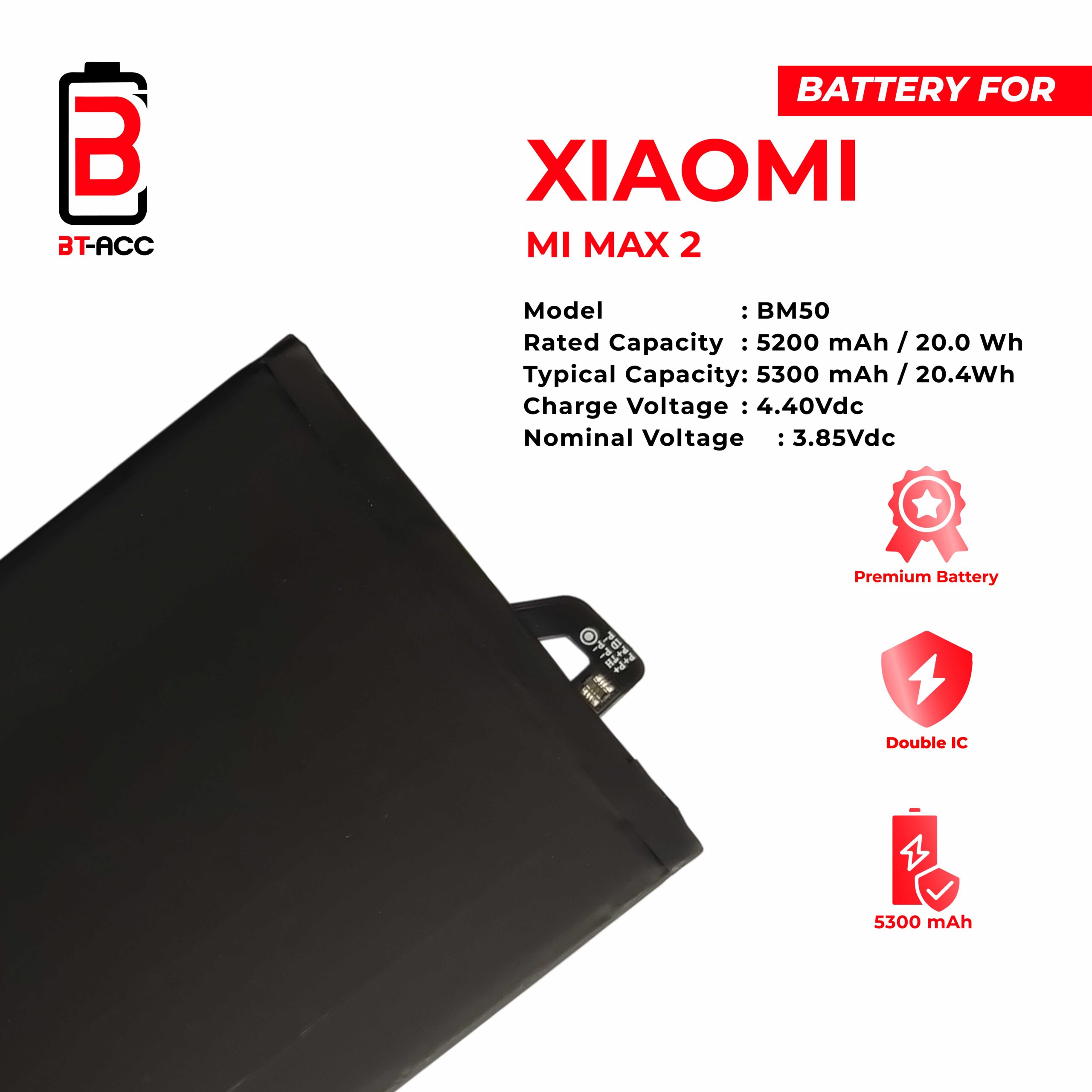 BT-ACC Baterai Xiaomi MI MAX 2 - BM50 - Image 3