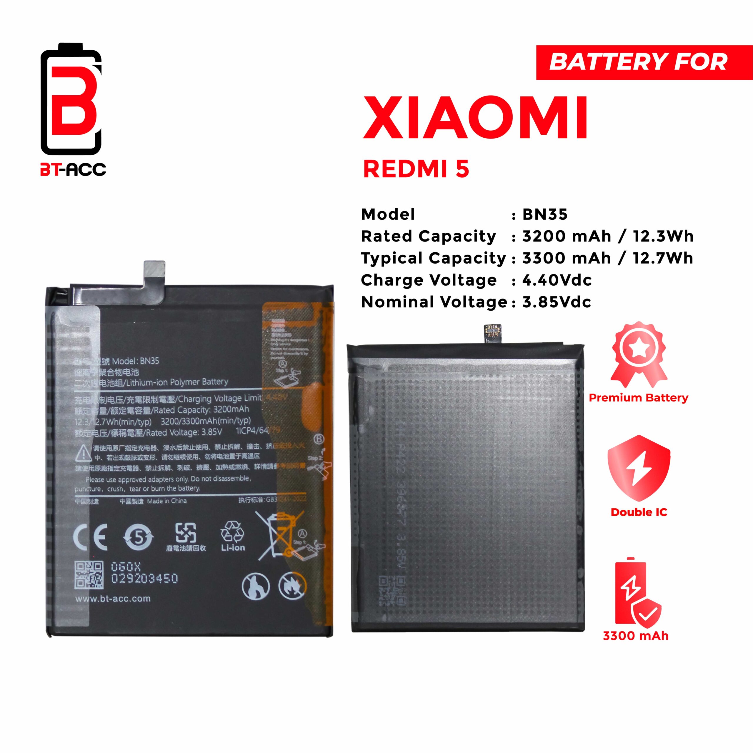 BT-ACC Baterai Xiaomi Redmi 5 - BN35 - Gambar 2
