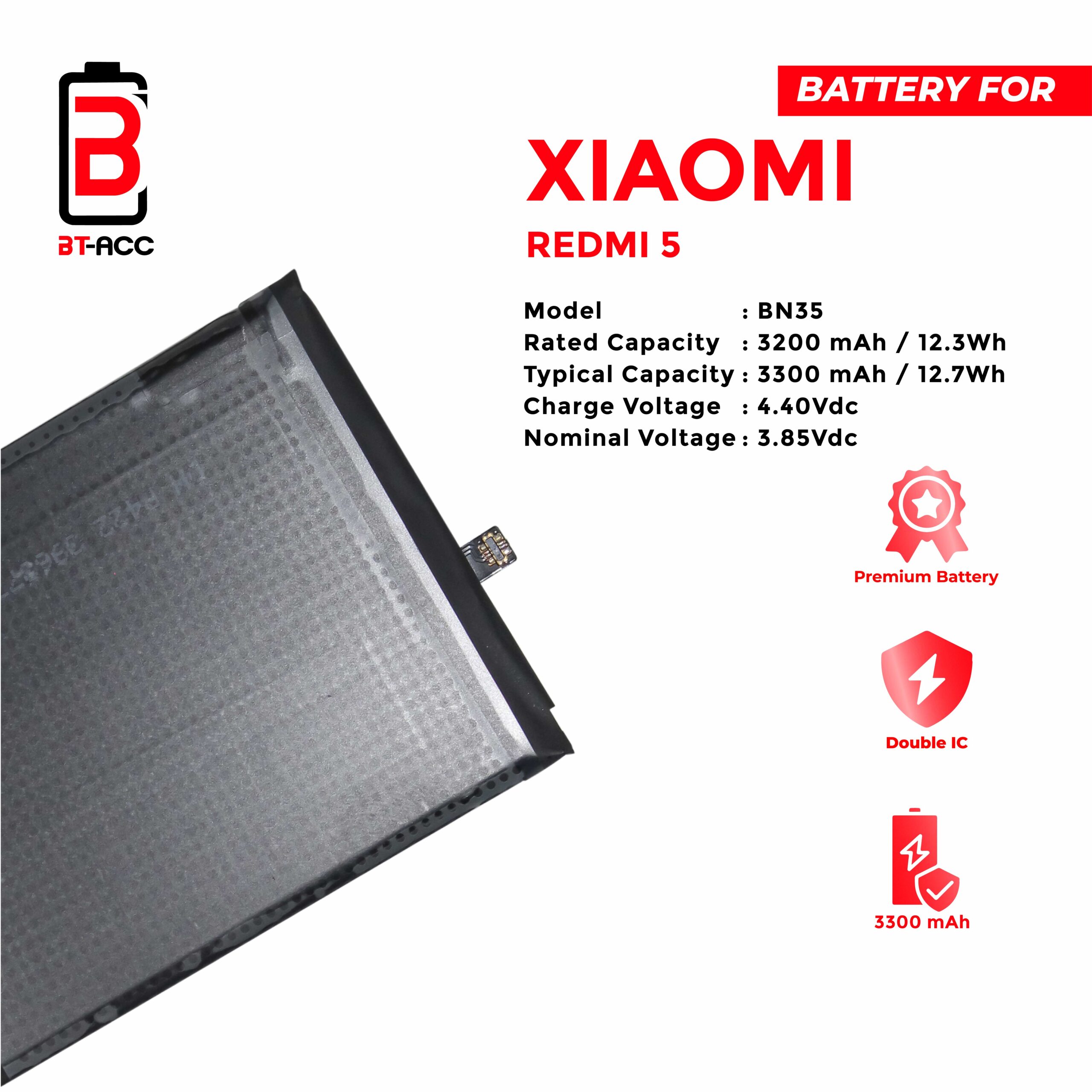 BT-ACC Baterai Xiaomi Redmi 5 - BN35 - Gambar 3