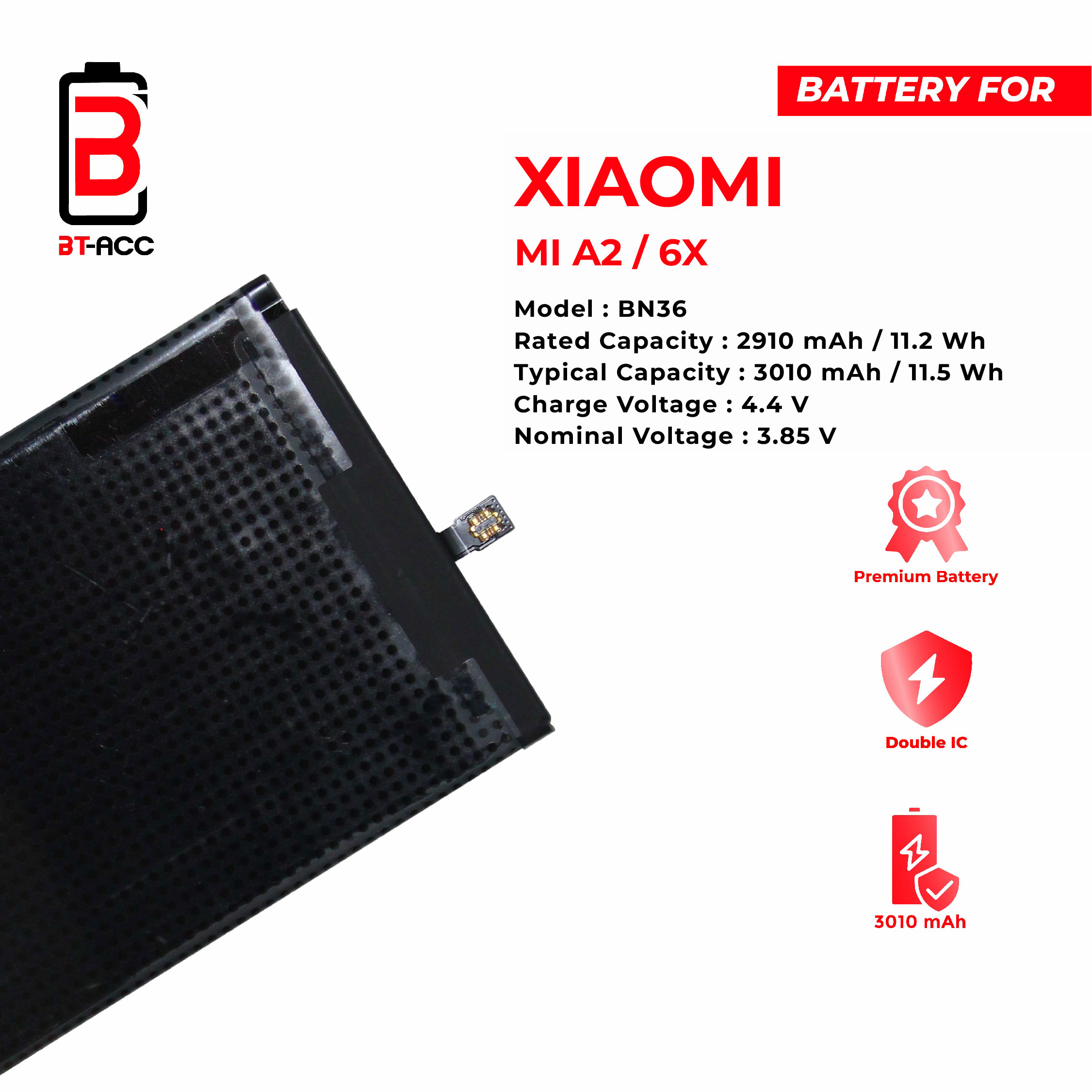 BT-ACC Baterai Xiaomi A2 / 6X - BN36 - Gambar 3