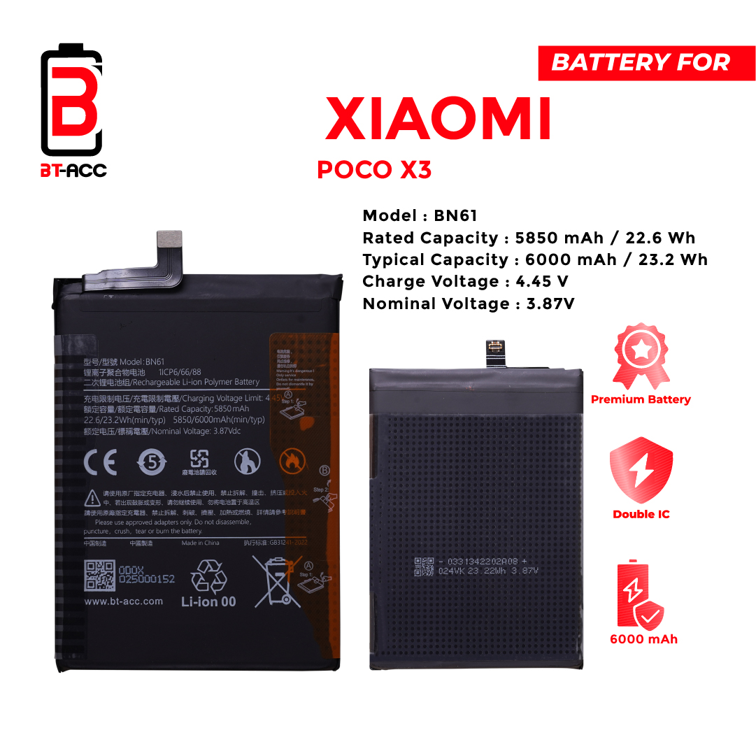 BT-ACC Baterai Poco X3 - BN61 - Image 2