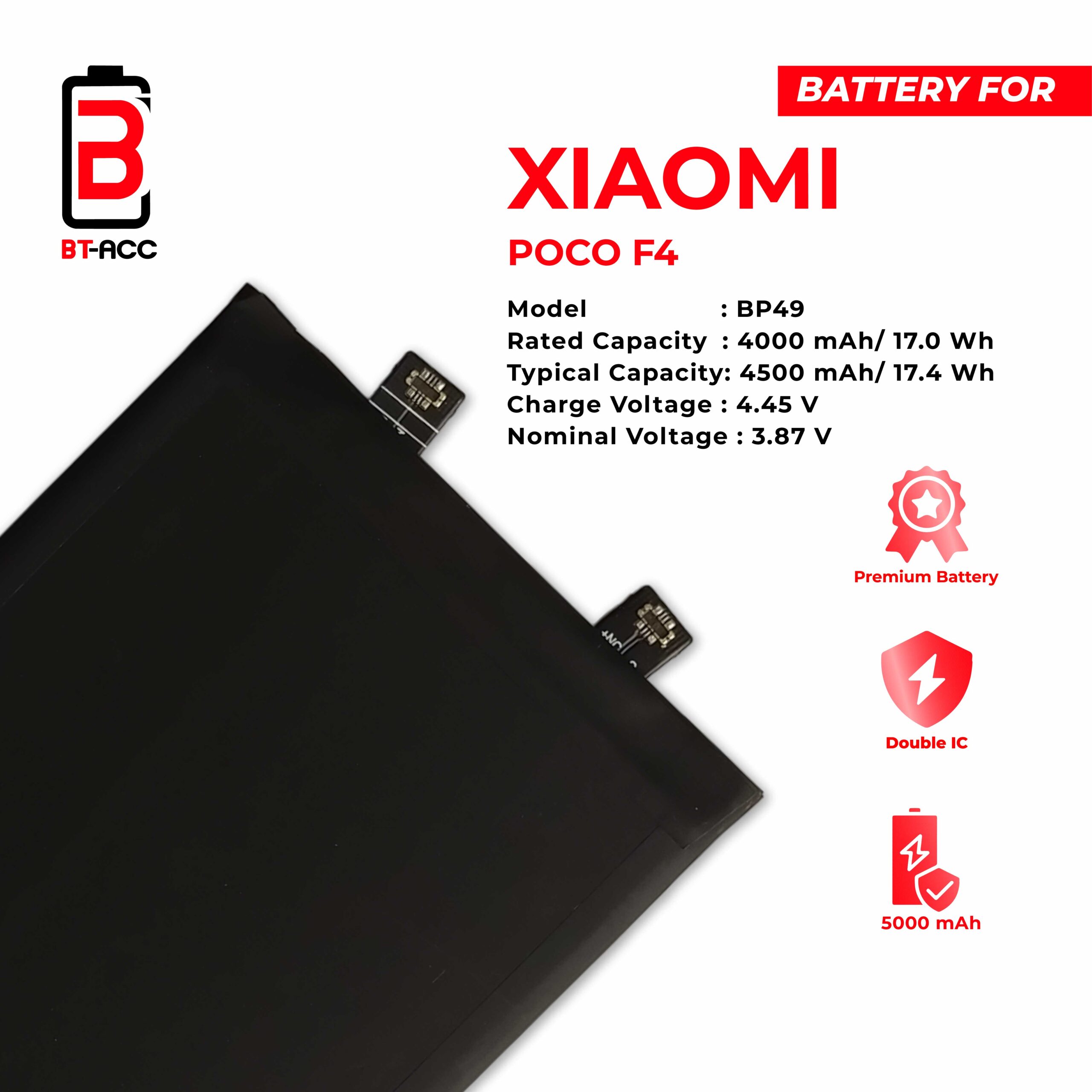 BT-ACC Baterai Xiaomi Poco F4 - BP49 - Gambar 3