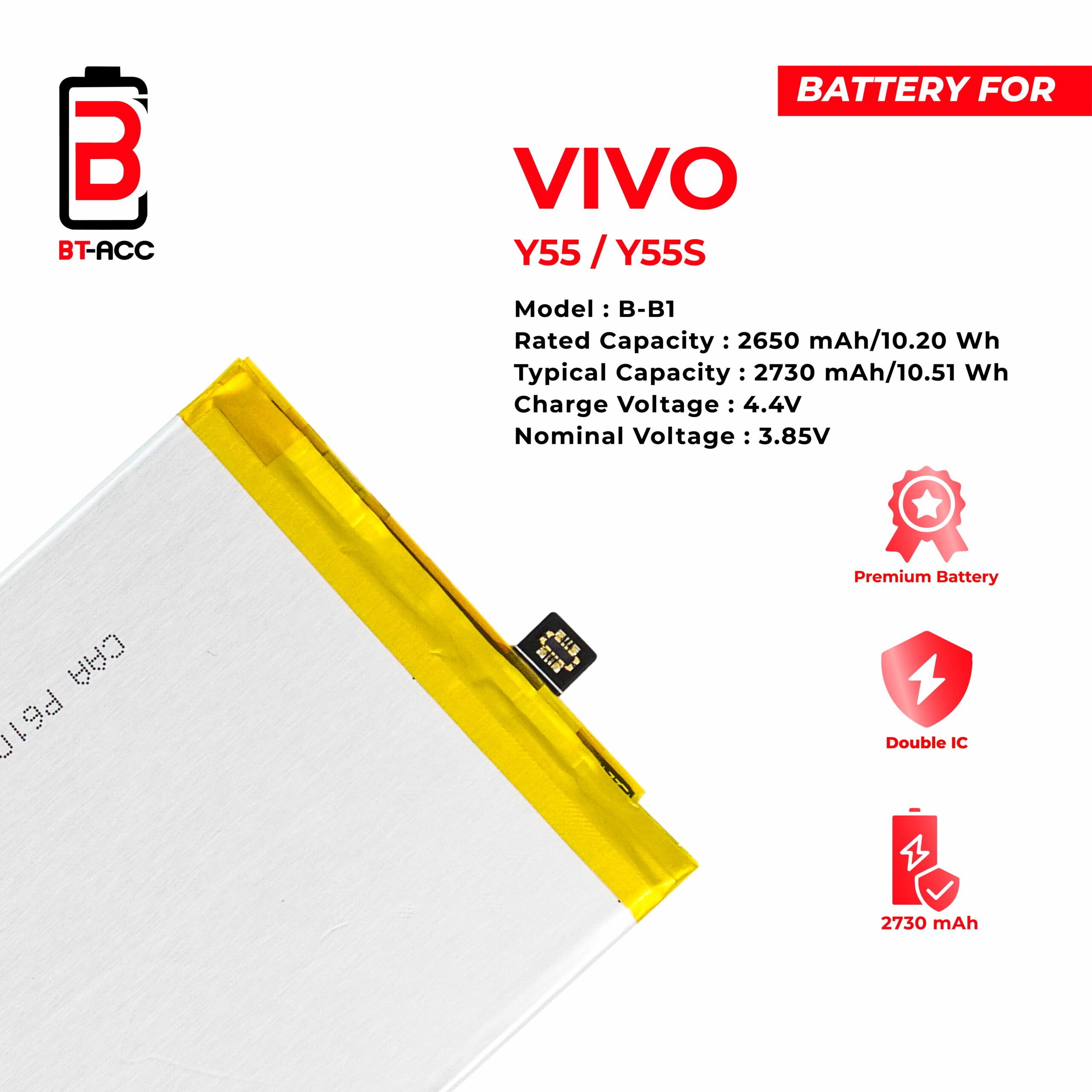 BT-ACC Baterai Vivo Y55 / Y55S / BK-B-B1 - Image 3