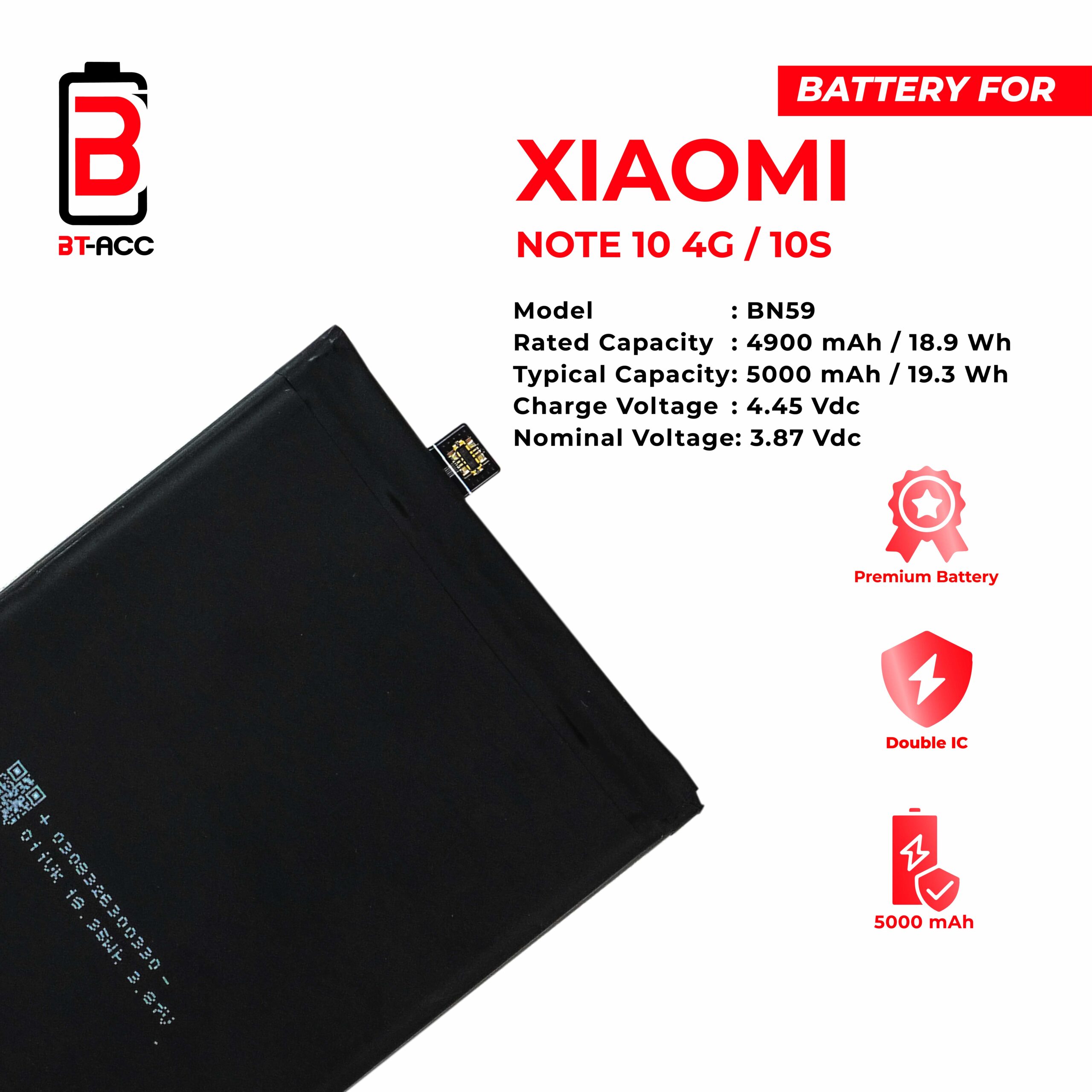 BT-ACC Baterai Xiaomi Redmi Note 10S / Redmi Note 10 4G - BN59 - Gambar 3