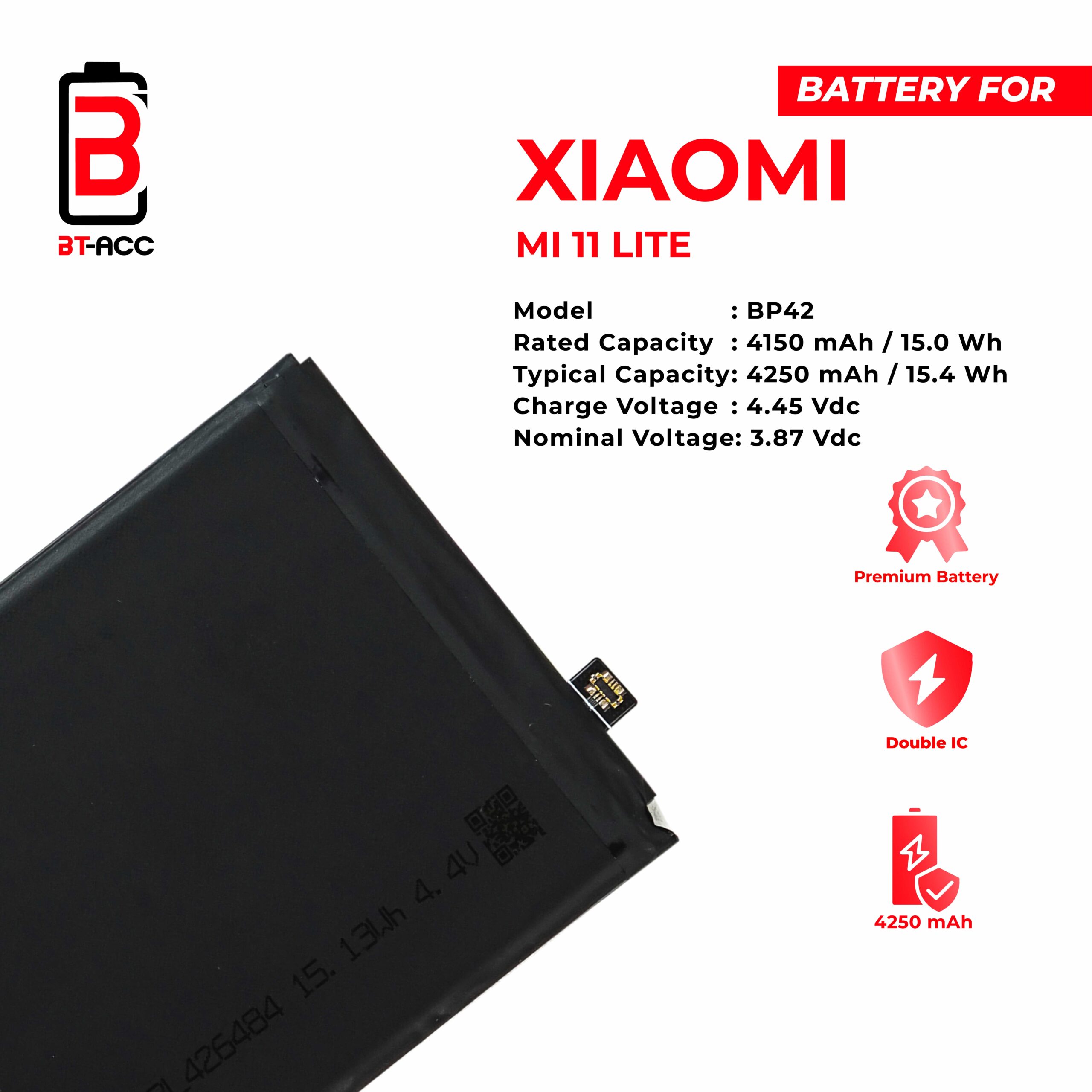 BT-ACC Baterai Xiaomi MI 11 Lite - BP42 - Gambar 3