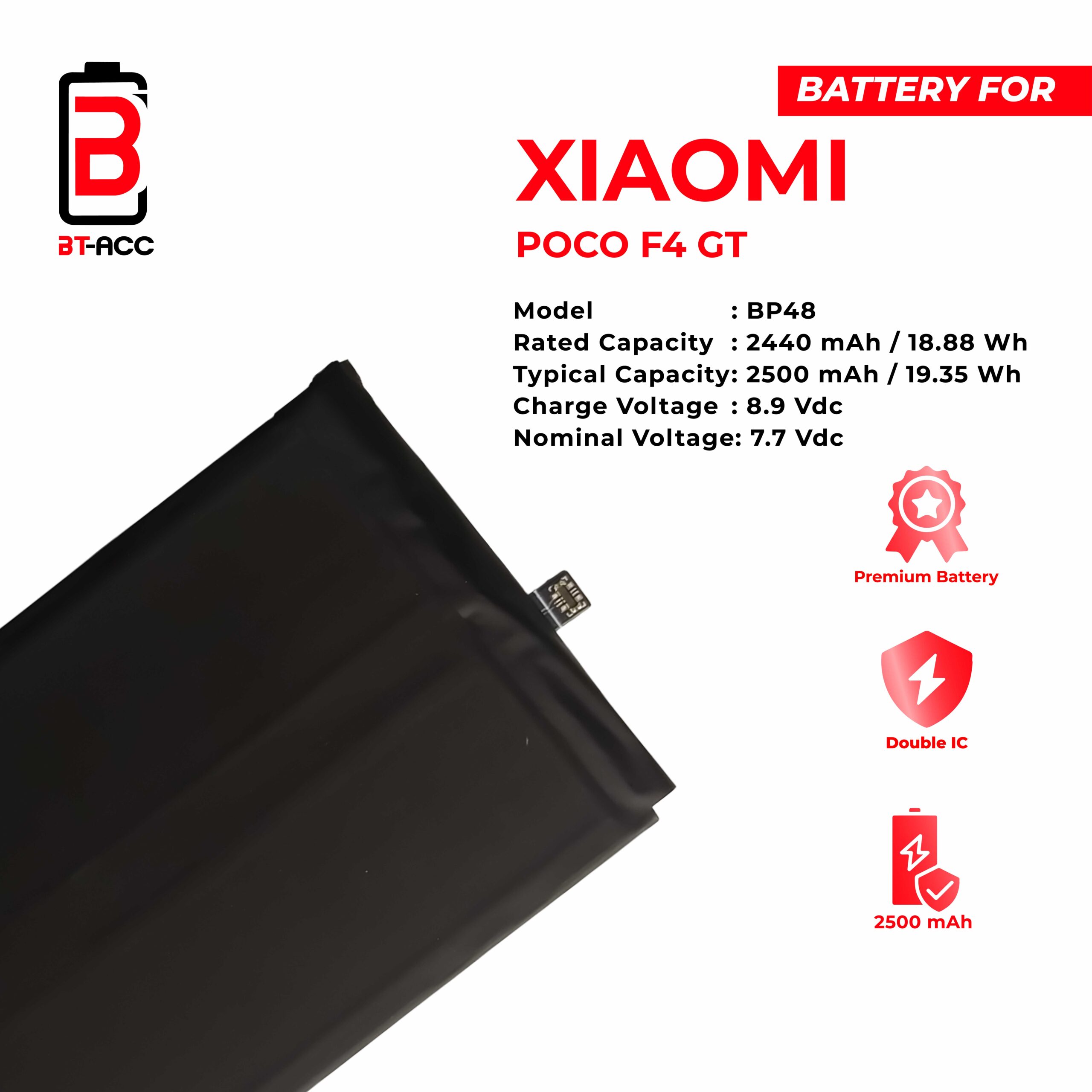BT-ACC Baterai Xiaomi Poco F4 GT - BP48 - Gambar 2