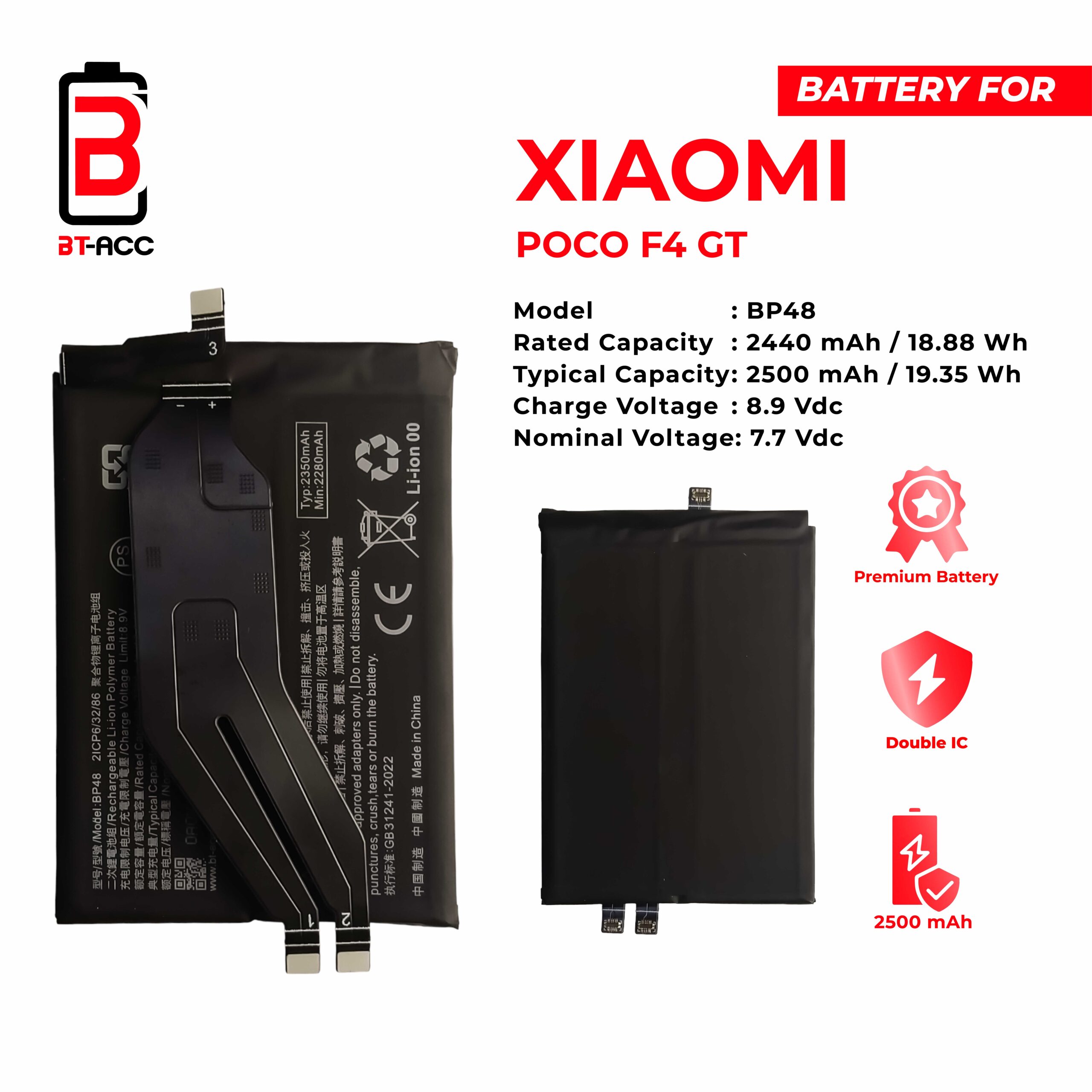 BT-ACC Baterai Xiaomi Poco F4 GT - BP48 - Gambar 3