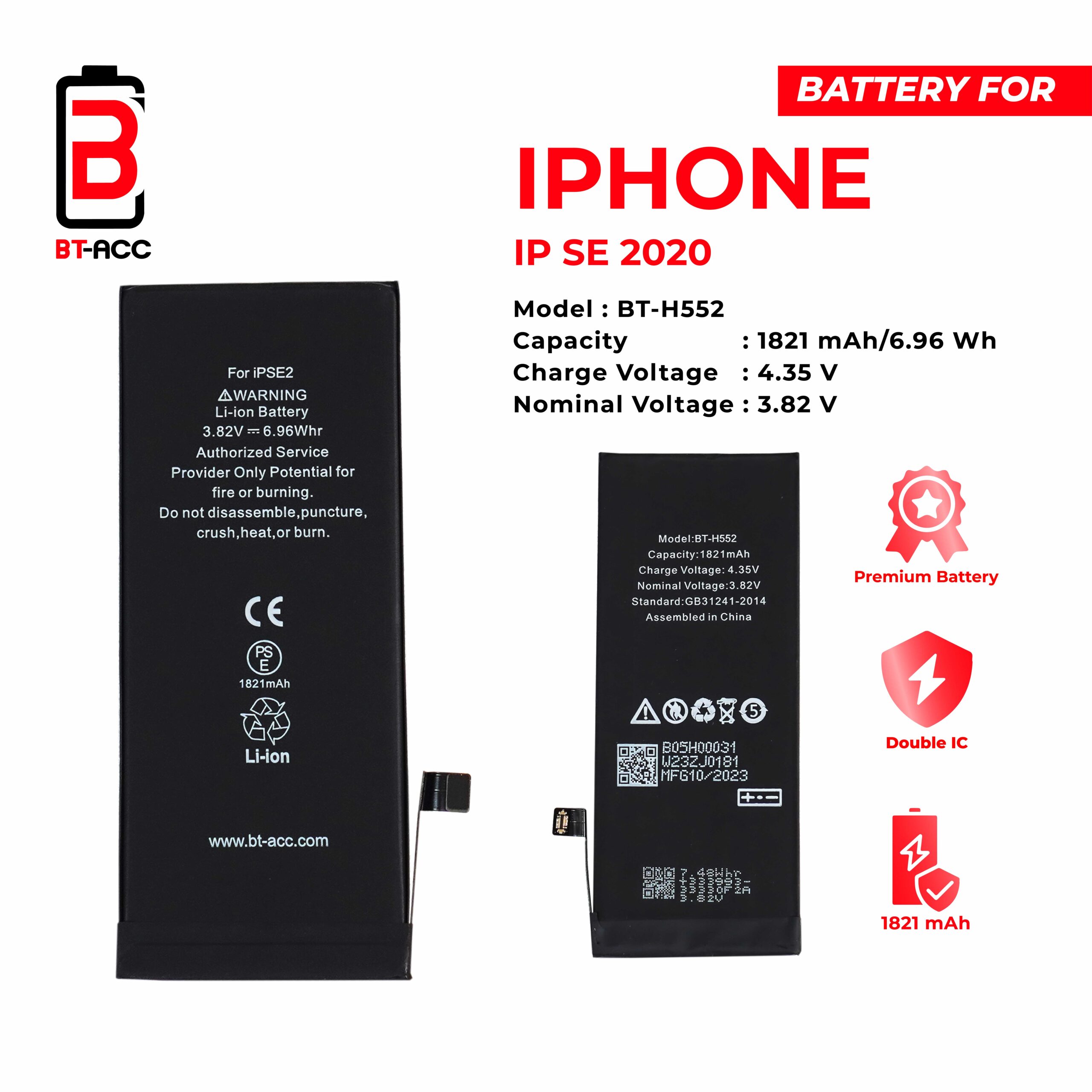 BT-ACC Baterai iPhone SE 2020 (1821 mAh) - Image 2