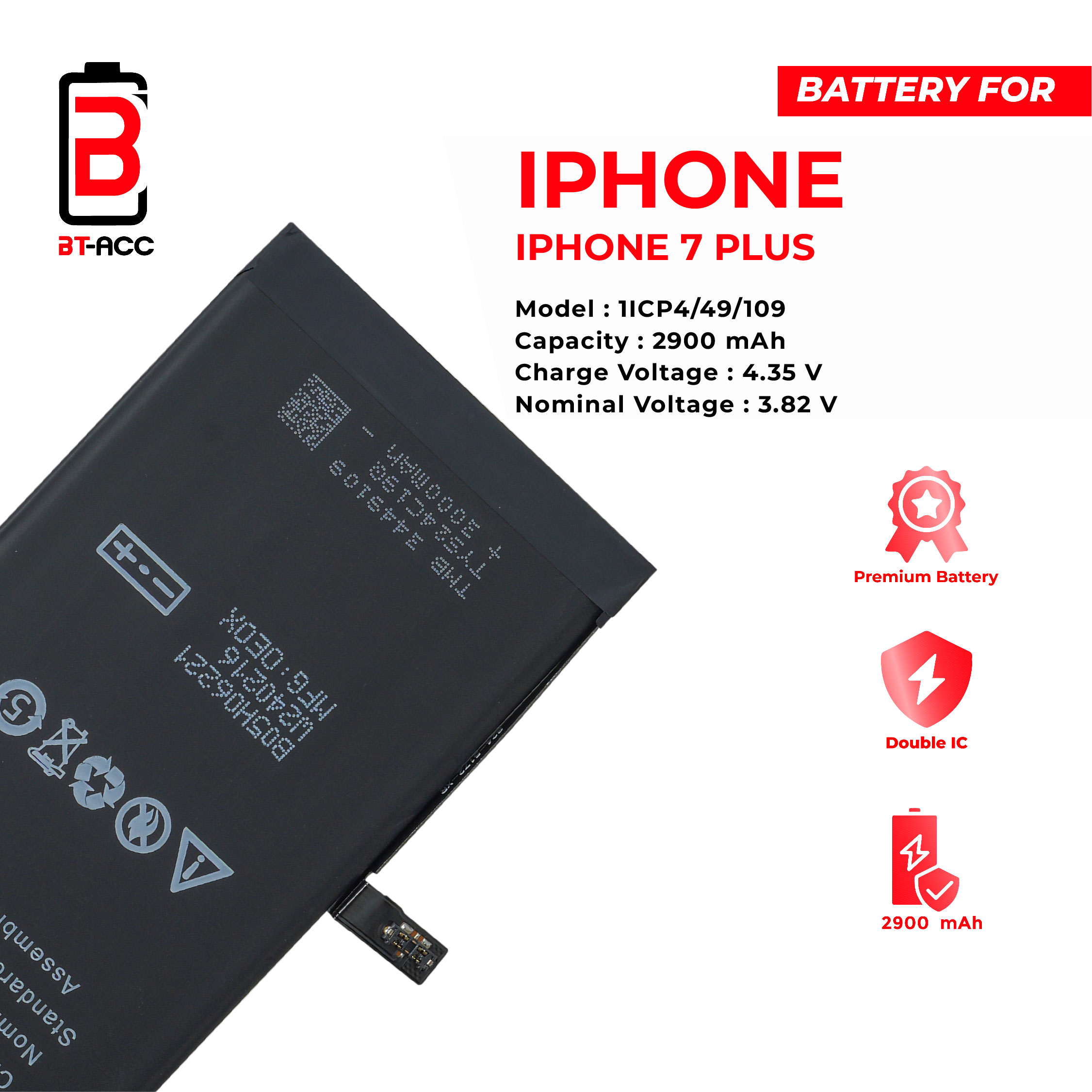 Baterai Iphone 7G Plus / 7G+ (5.5) 2900 mAh - Gambar 3