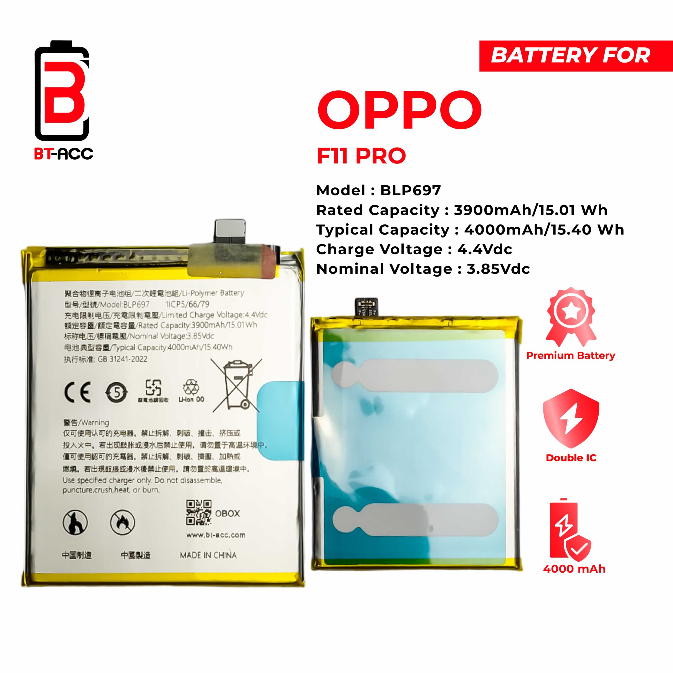 BT-ACC Baterai Oppo F11 Pro / BLP697 - Gambar 2