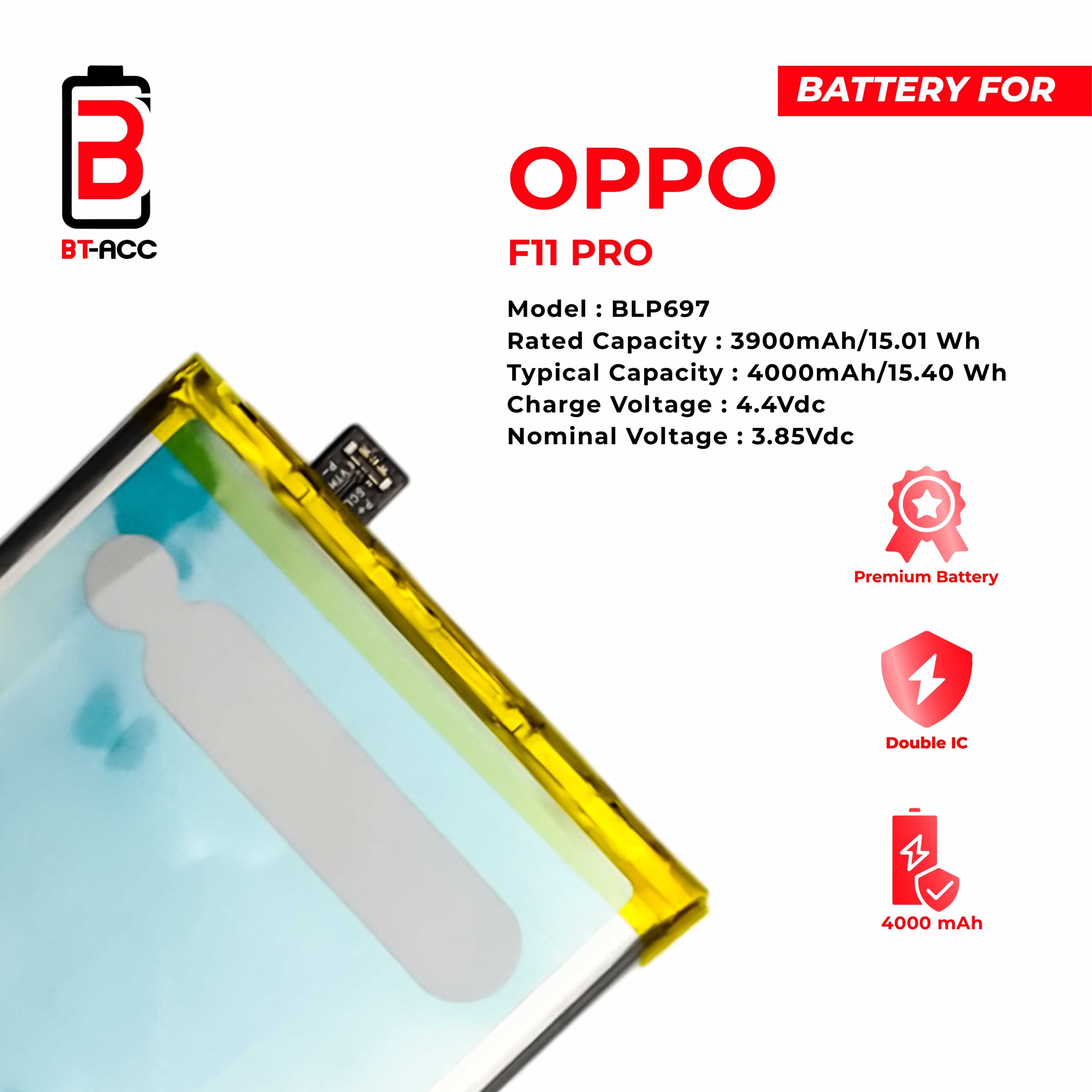 BT-ACC Baterai Oppo F11 Pro / BLP697 - Gambar 3