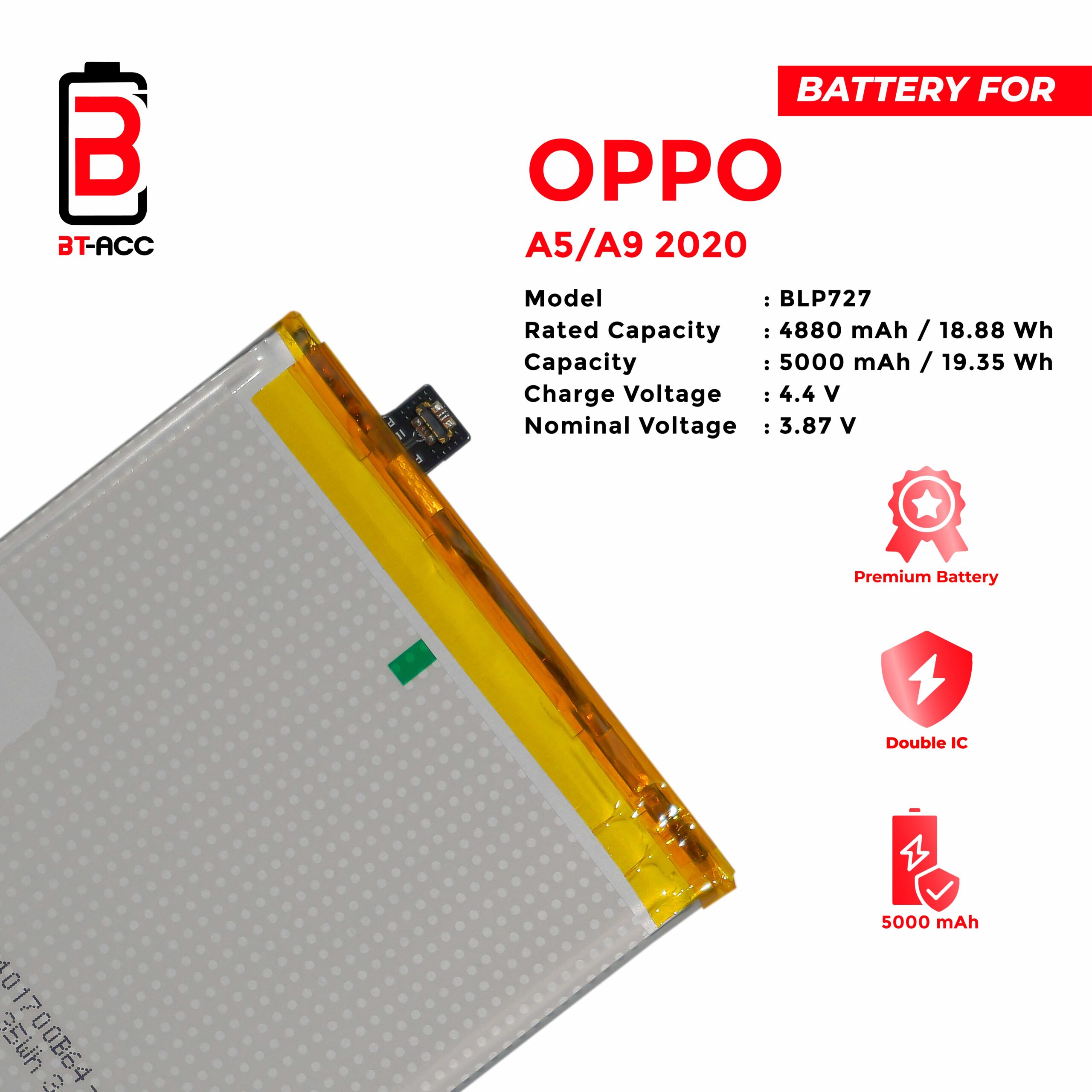 BT-ACC Baterai Oppo A5 / A9 2020 / BLP727 - Gambar 3