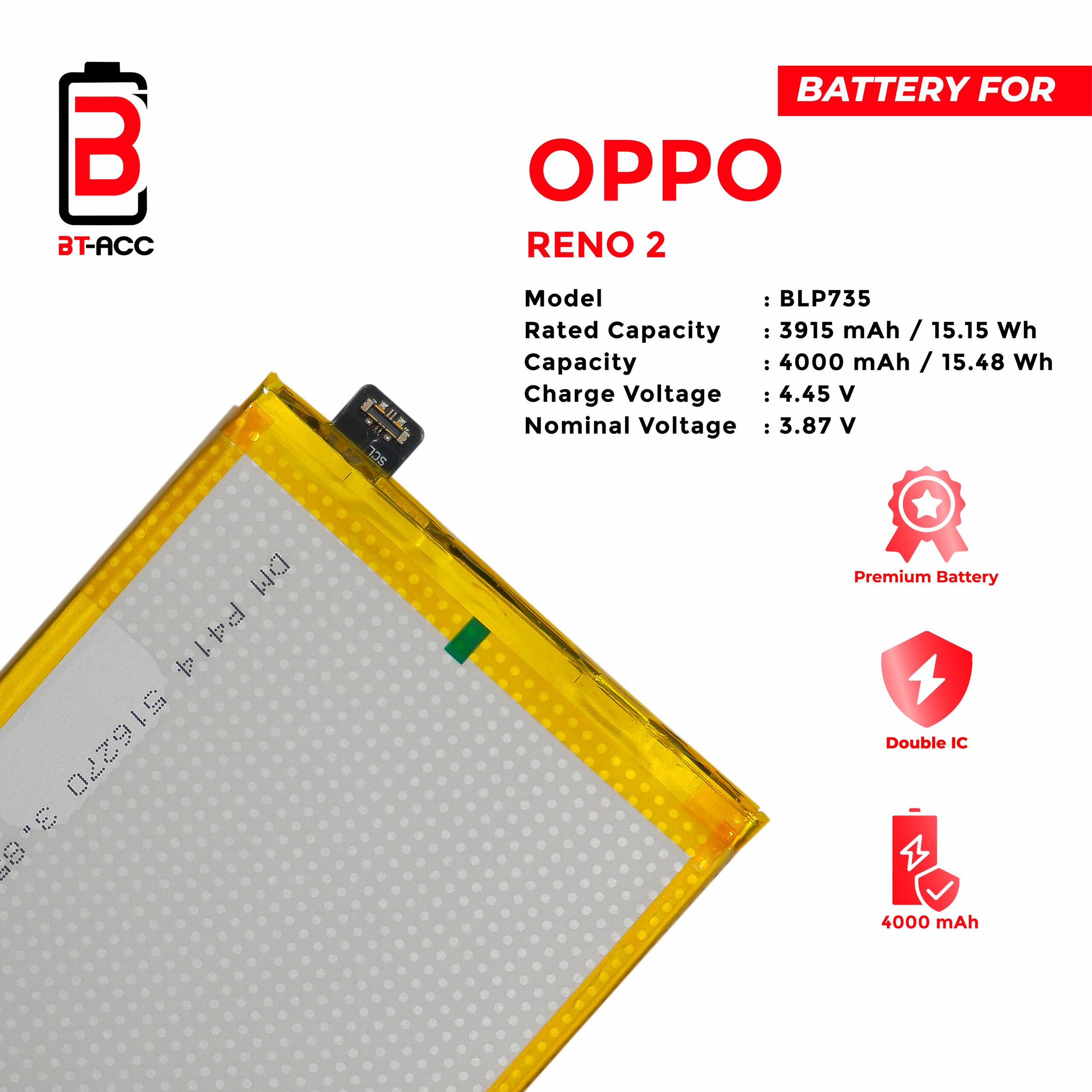 BT-ACC Baterai Oppo Reno 2 / BLP735 - Image 3