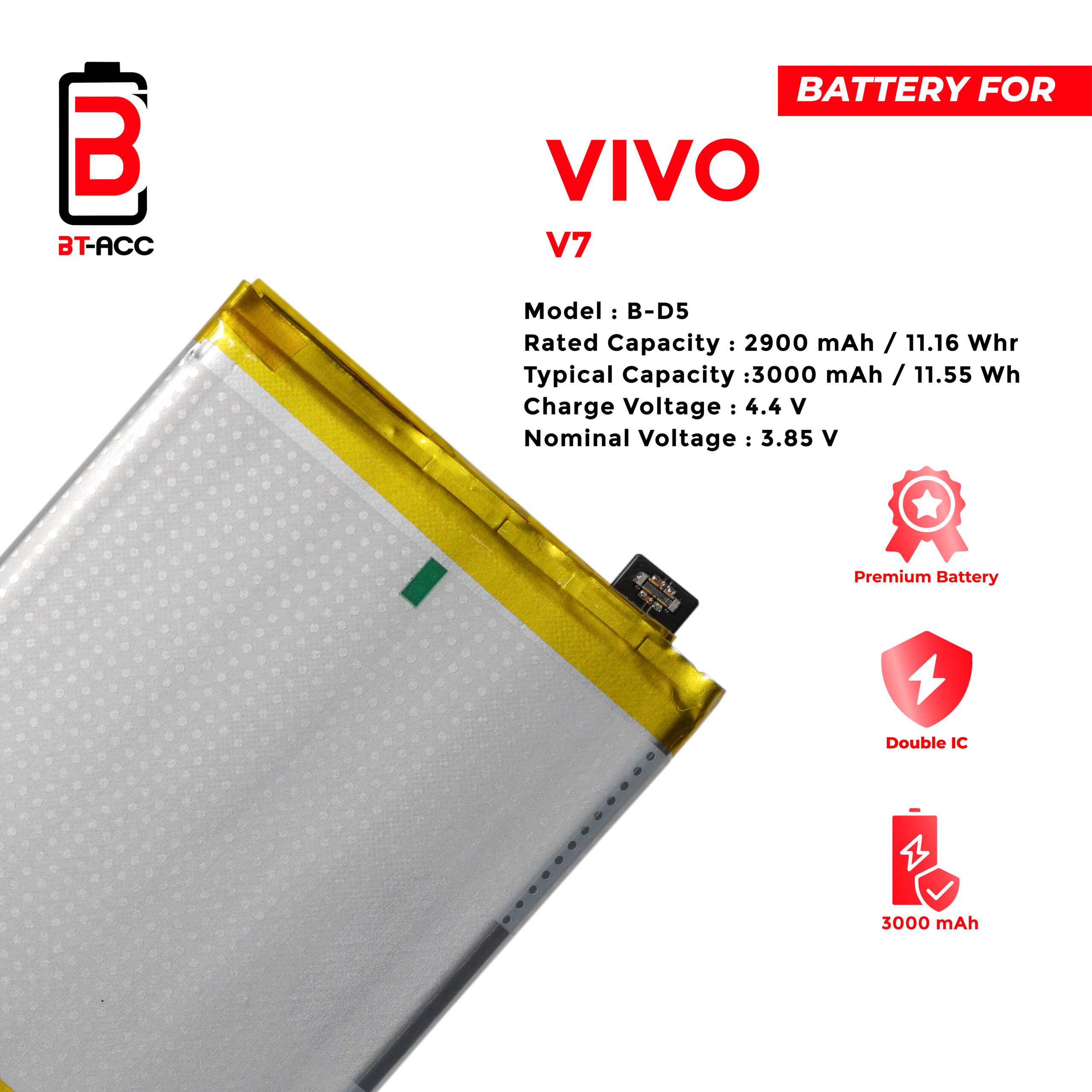 BT-ACC Baterai Vivo V7 / B-D5 - Image 3