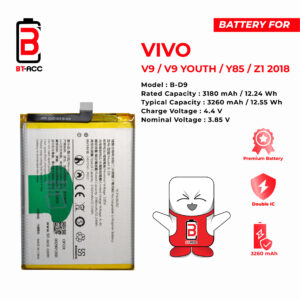 BT-ACC Baterai Vivo V9 / V9 YOUTH / Y85 / Z1 2018 / B-D9