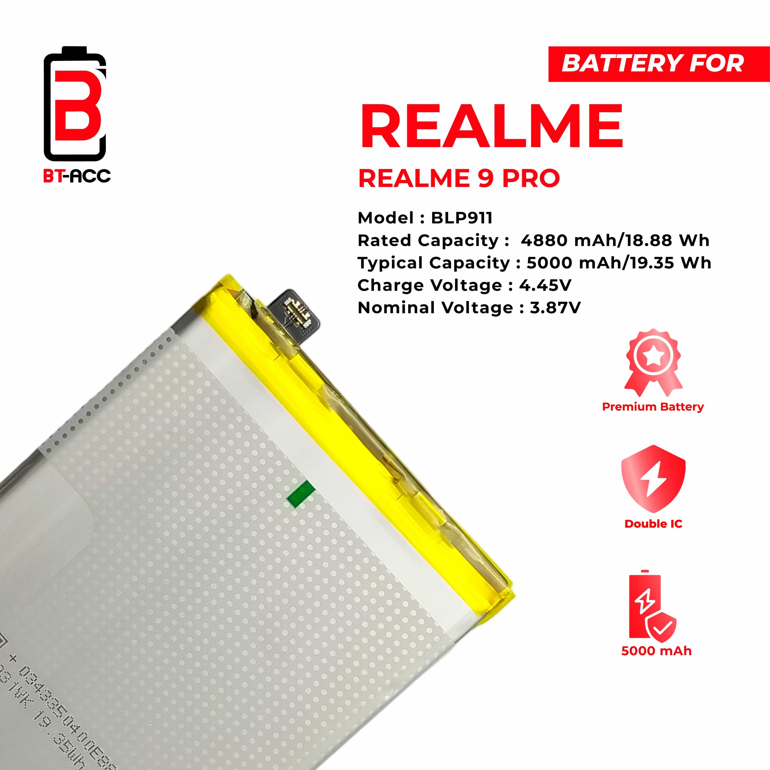 BT-ACC Baterai Realme 9 Pro / BLP911 - Gambar 3