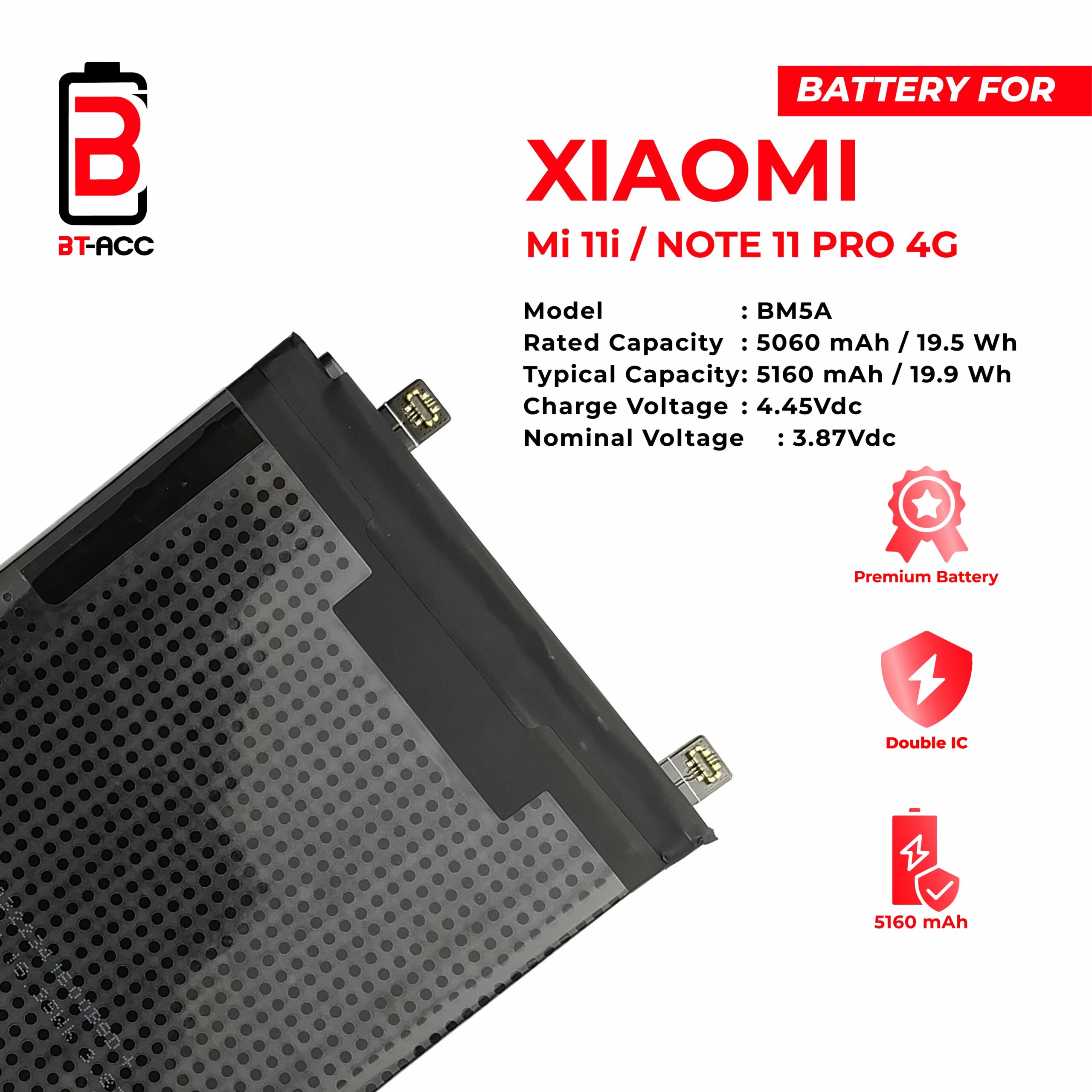 BT-ACC Baterai Xiaomi Note 11 Pro 4G / Mi 11i - BM5A - Gambar 3