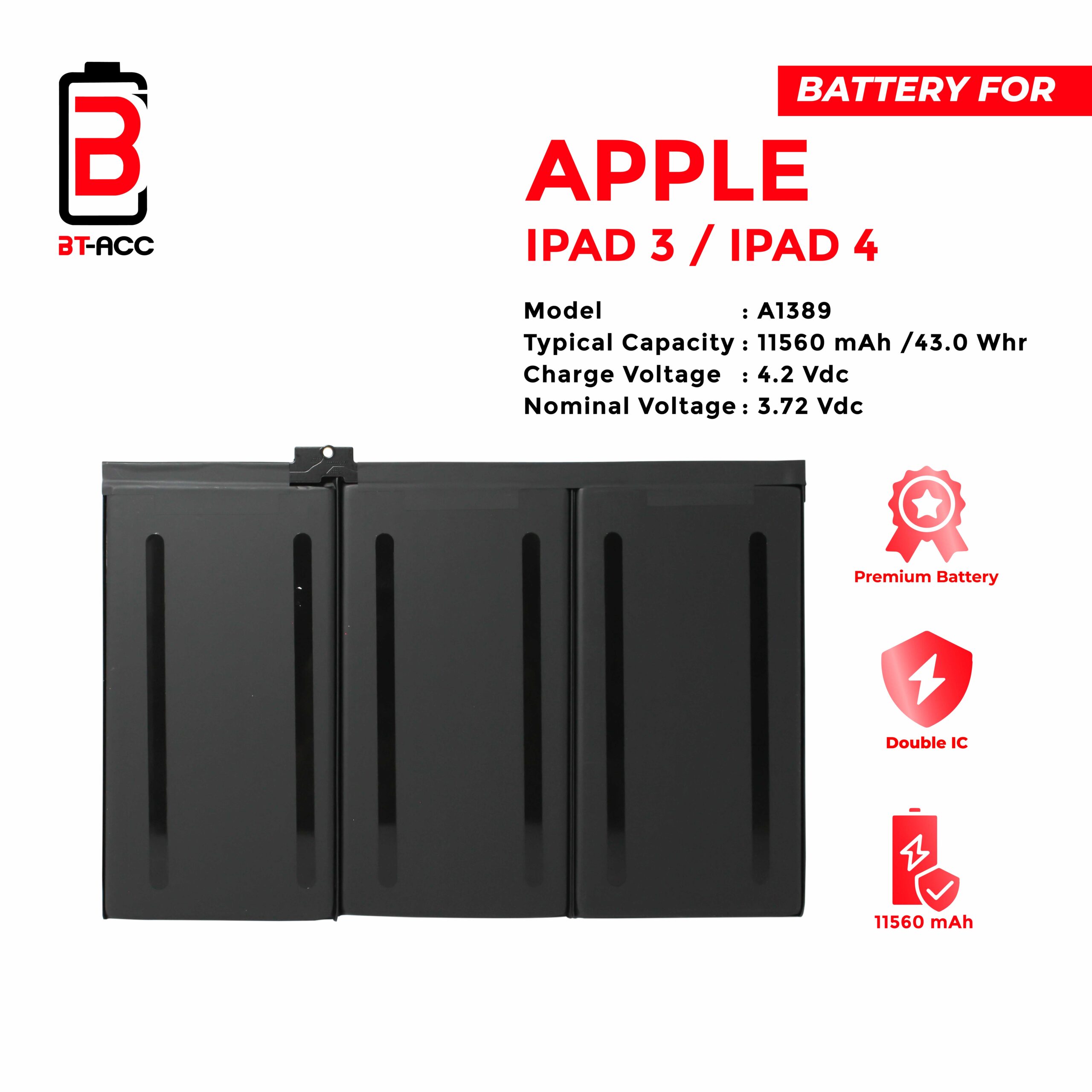 BT-ACC Baterai iPad 3 / iPad 4 - Gambar 4