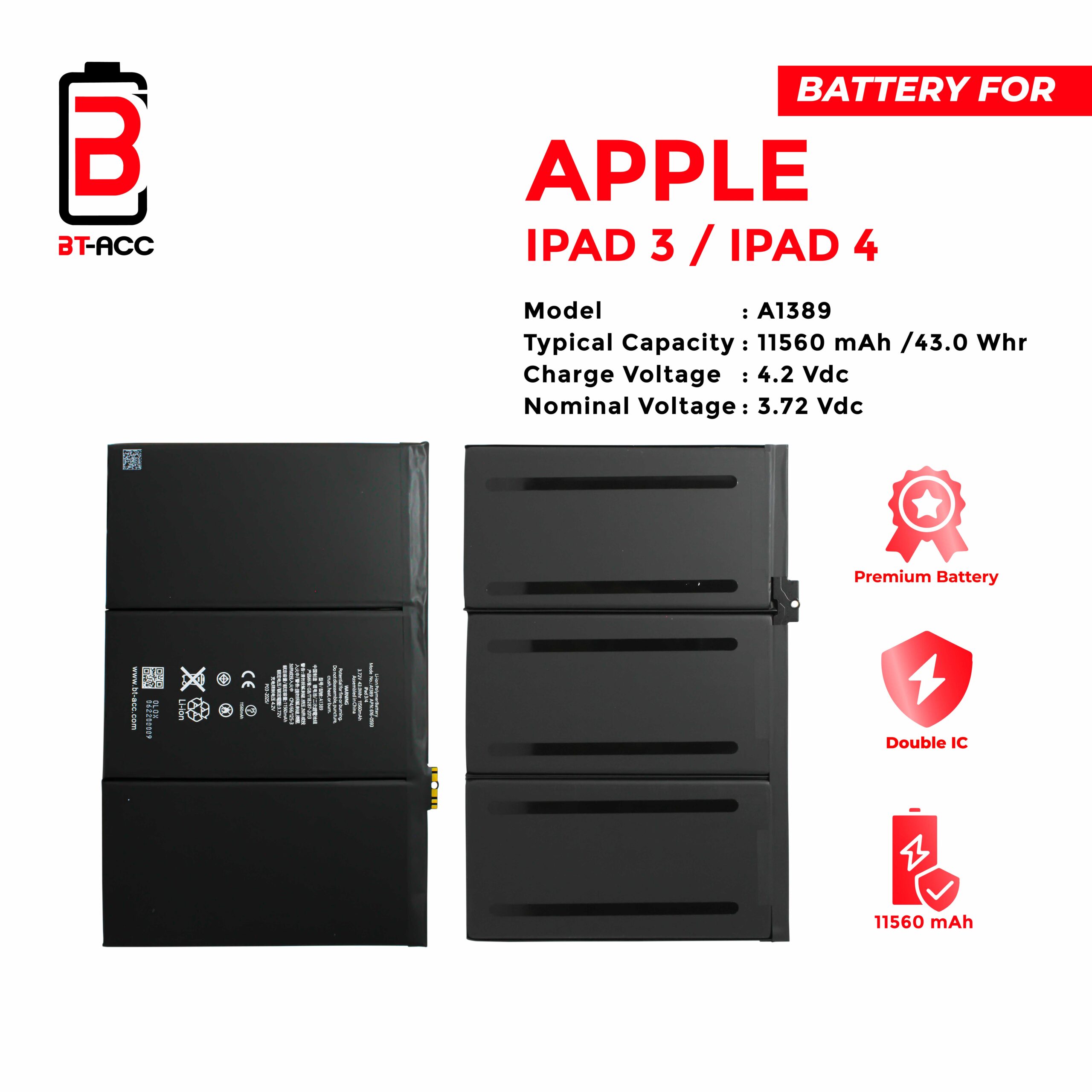 BT-ACC Baterai iPad 3 / iPad 4 - Gambar 3