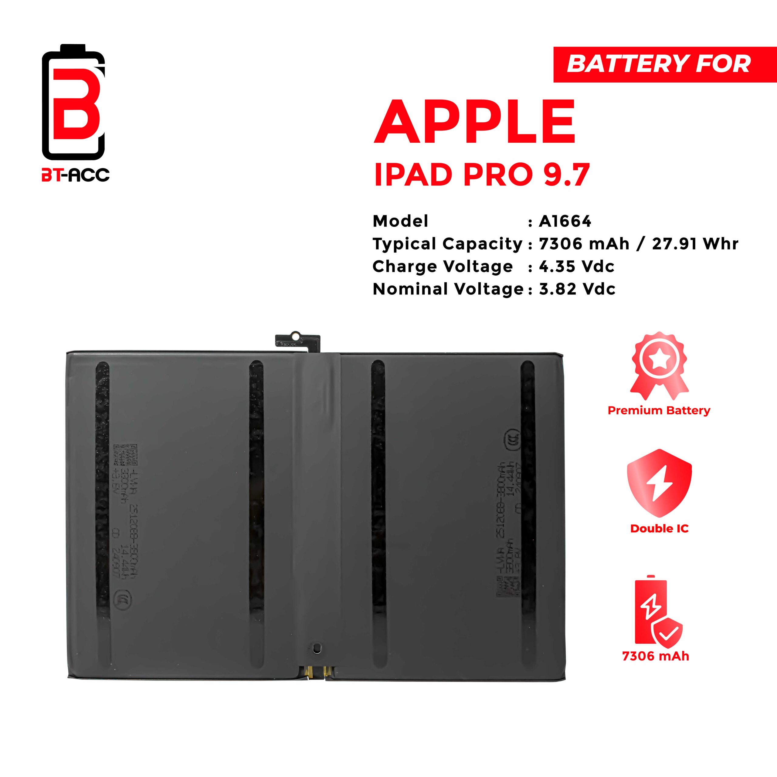 BT-ACC Baterai iPad Pro 9.7" - Gambar 3