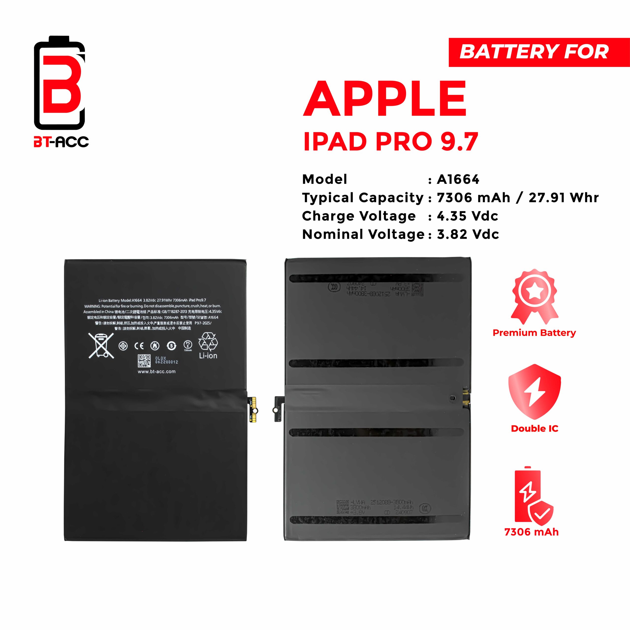 BT-ACC Baterai iPad Pro 9.7" - Gambar 2