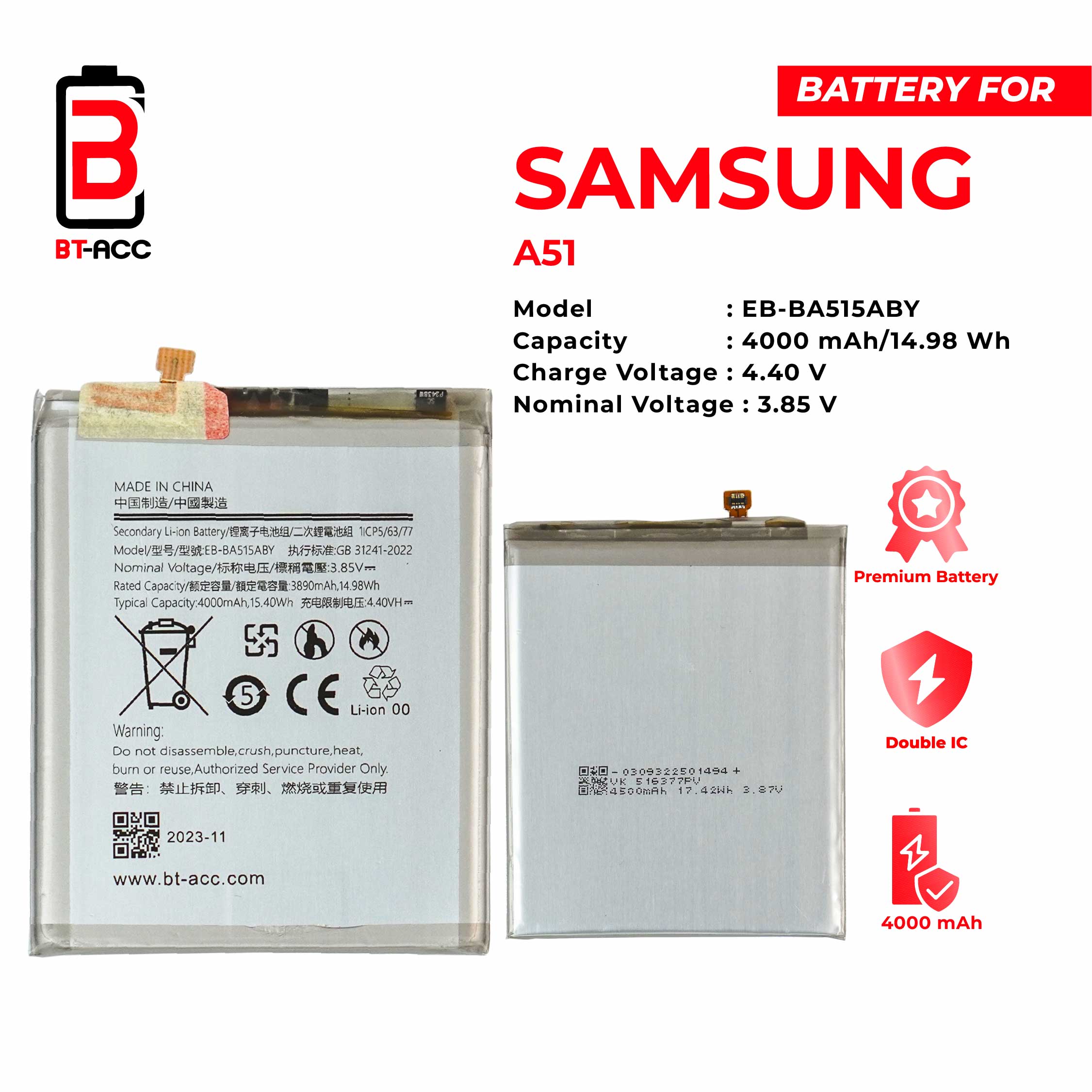 Baterai Samsung A51 / EB-BA515ABY - Image 2