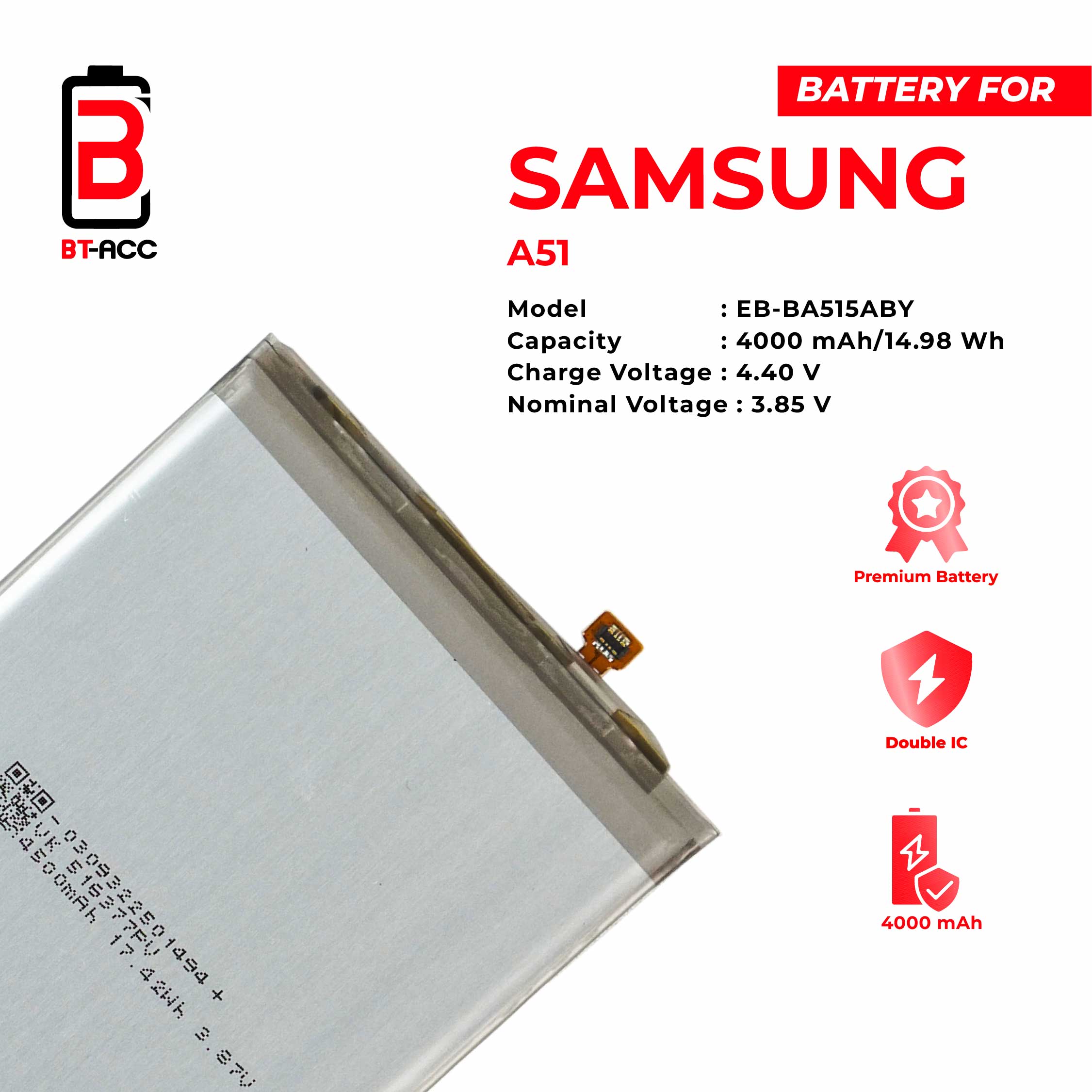 Baterai Samsung A51 / EB-BA515ABY - Image 3