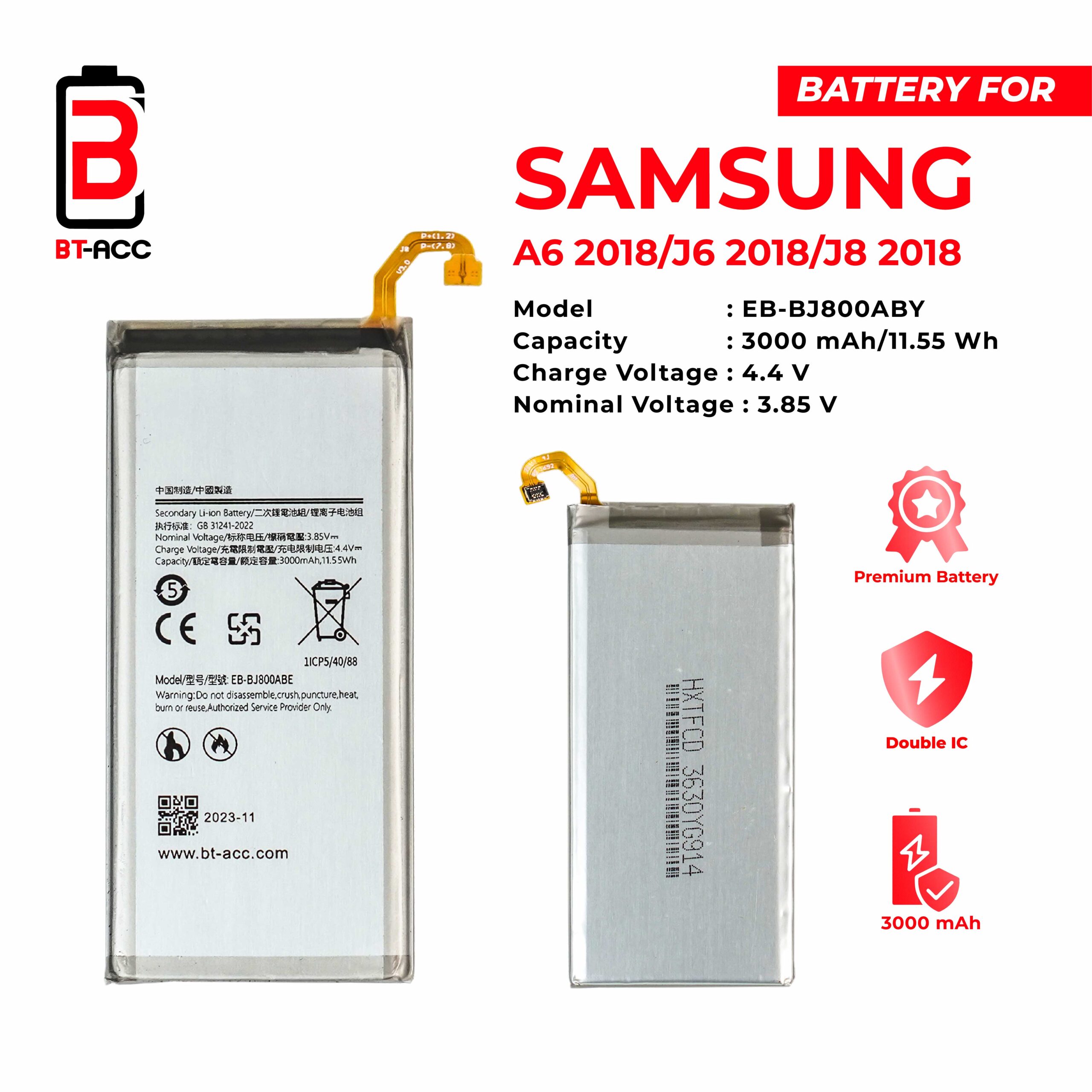 Baterai Samsung A6 2018 / J8 2018 / J6 2018EB - BJ800ABE - Image 2