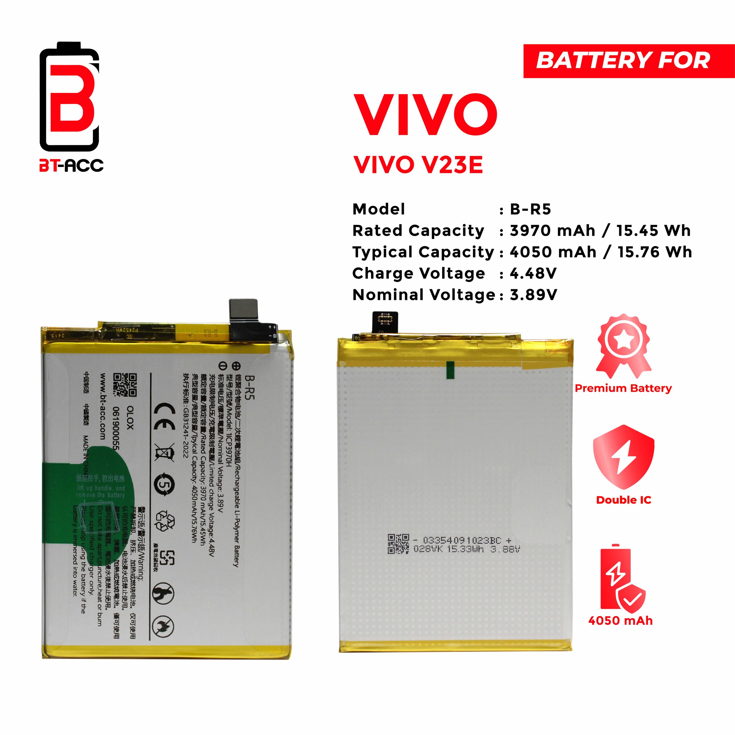 BT-ACC Baterai Vivo V23E / B-R5 - Image 2