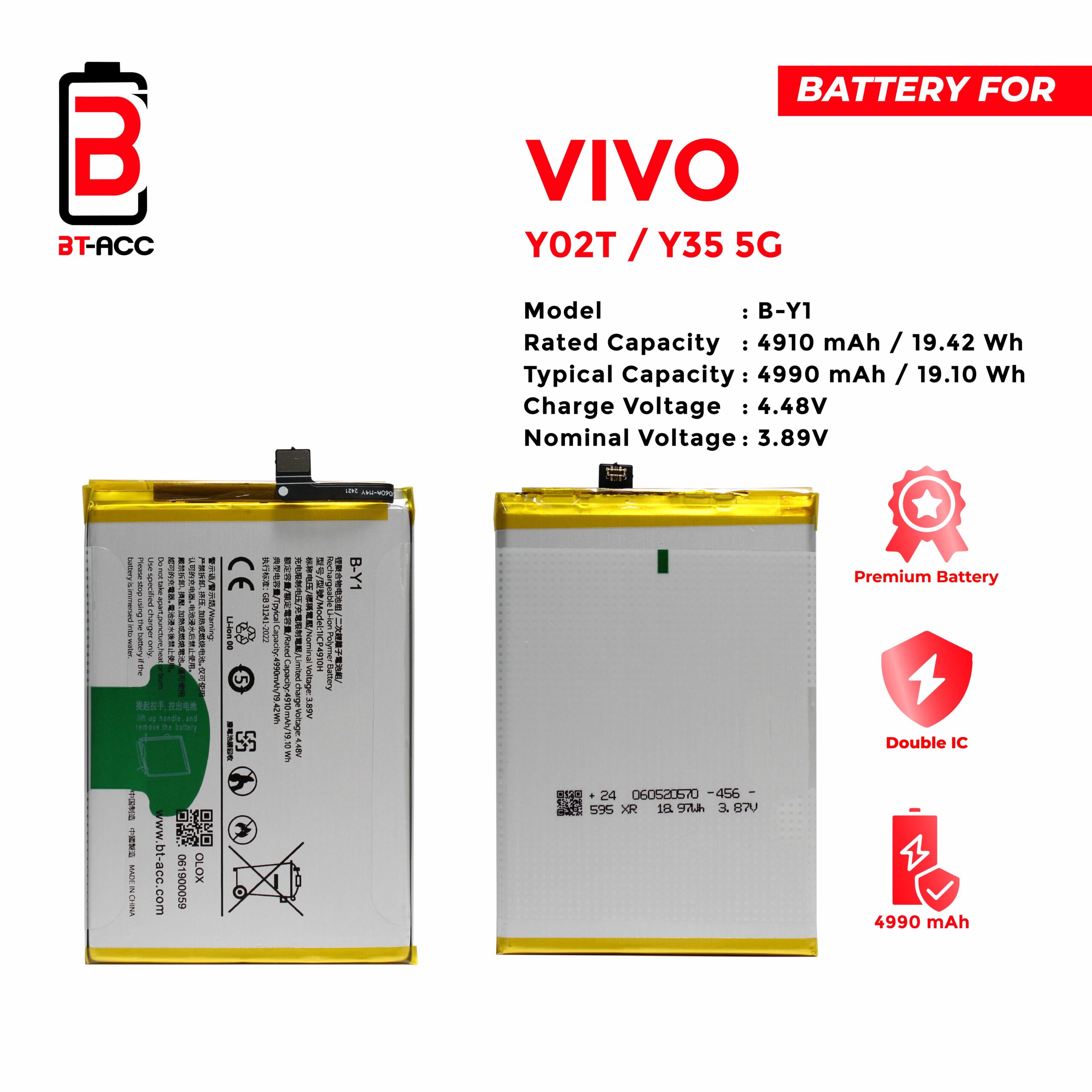 Baterai Vivo Y02T / Y35G 5G / B-Y1 - Image 2